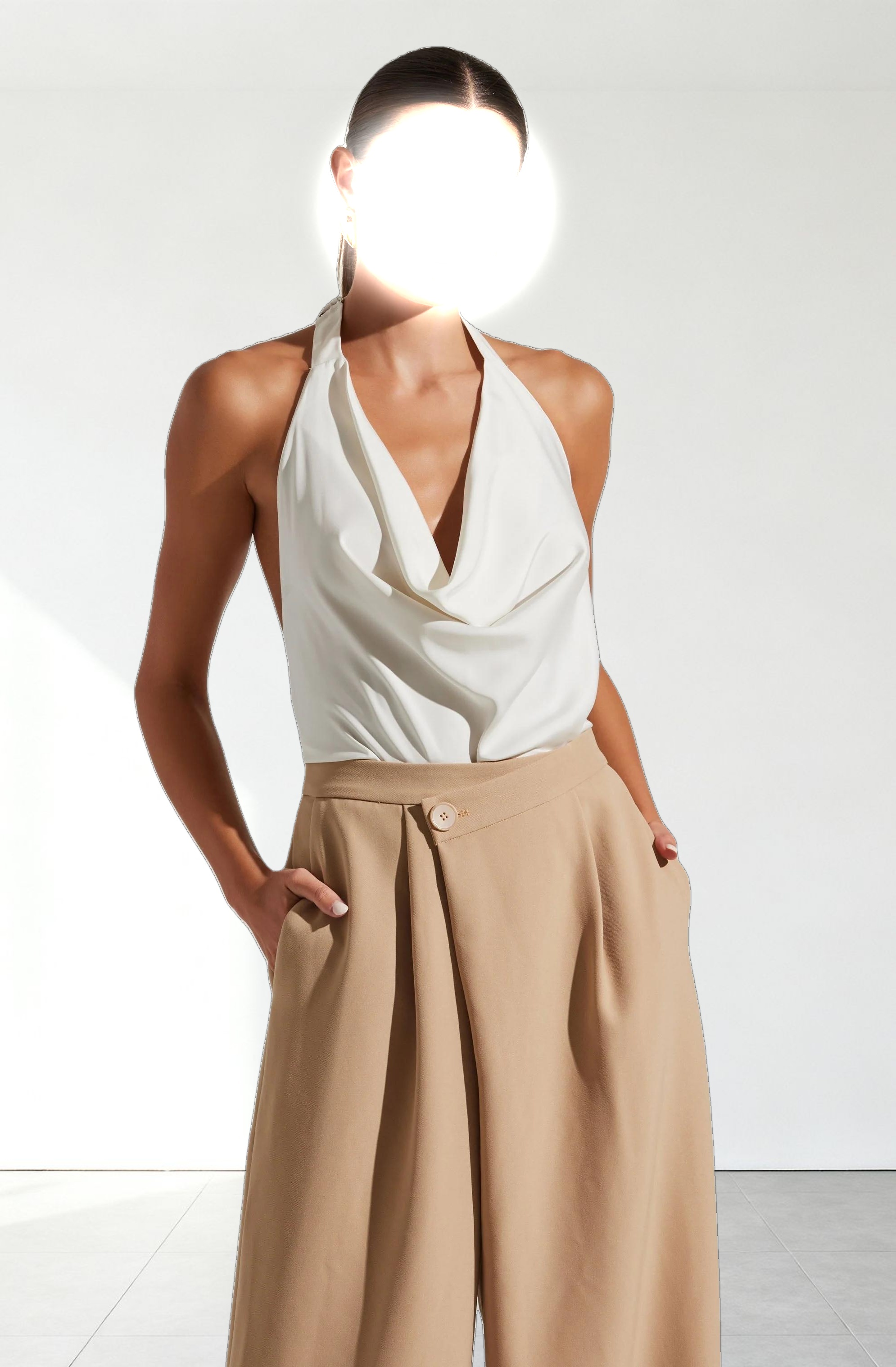 Aryn Cowl Neck Halter Jumpsuit