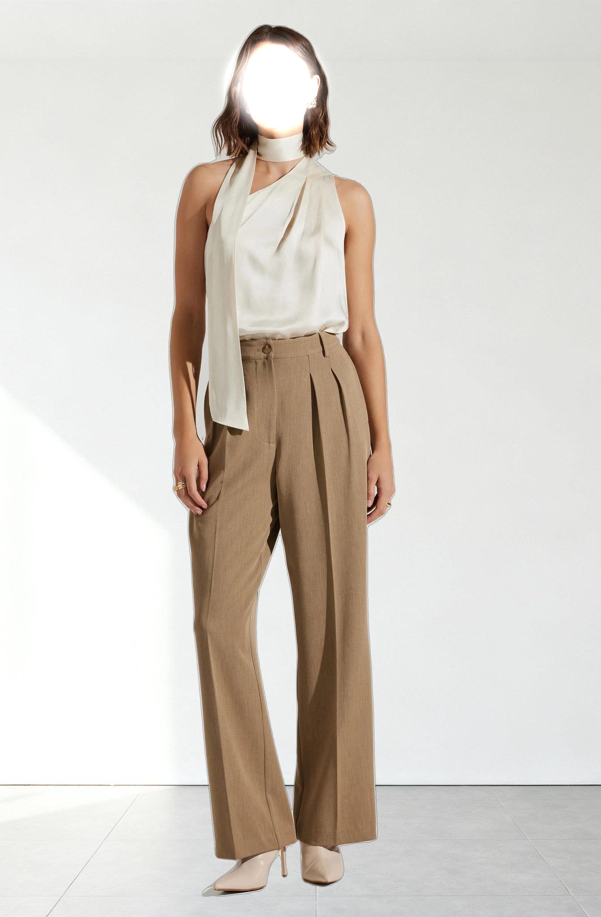 Partia Scarf Detail Asymmetric Top