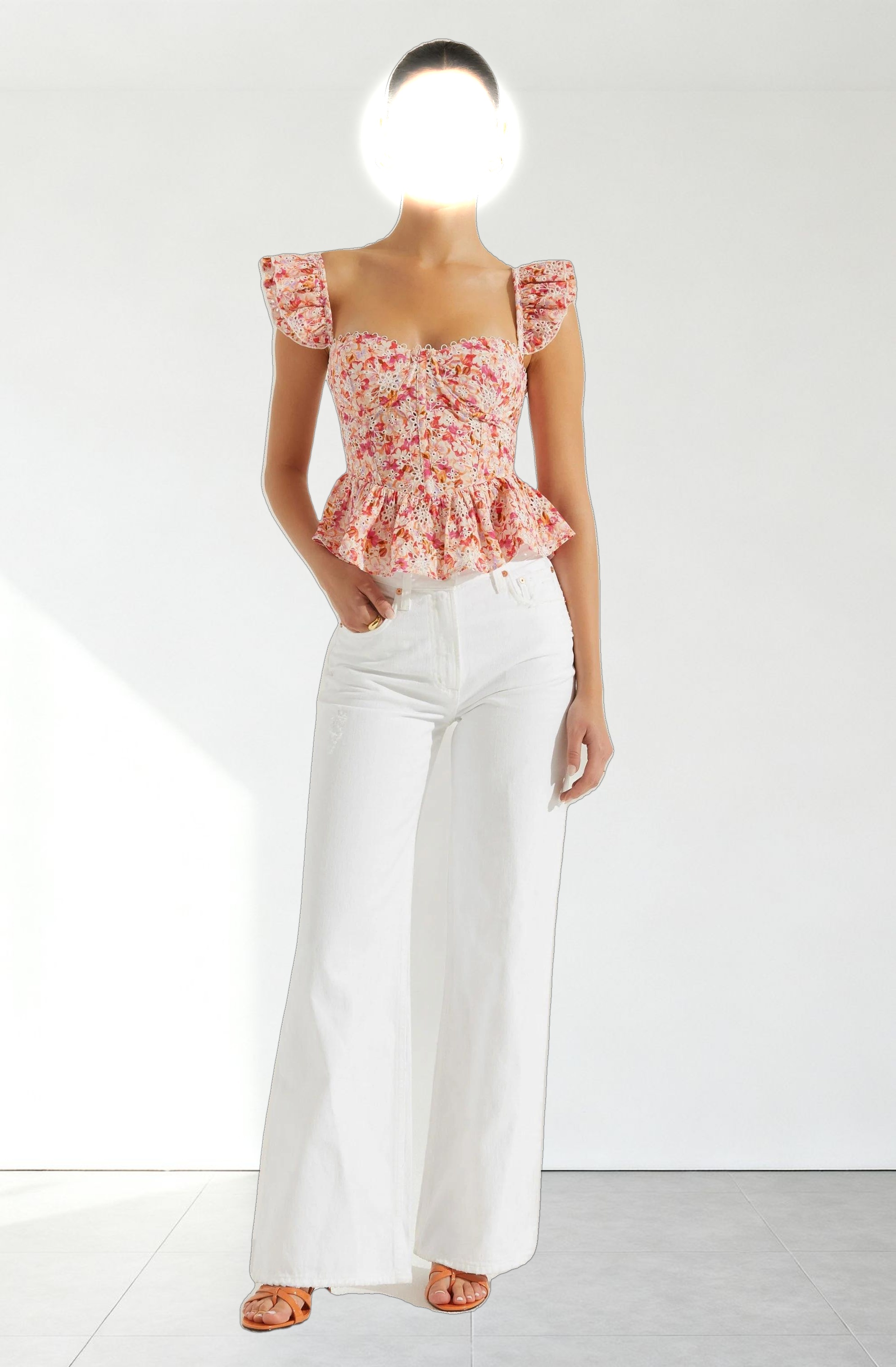 Baylin Floral Peplum Top