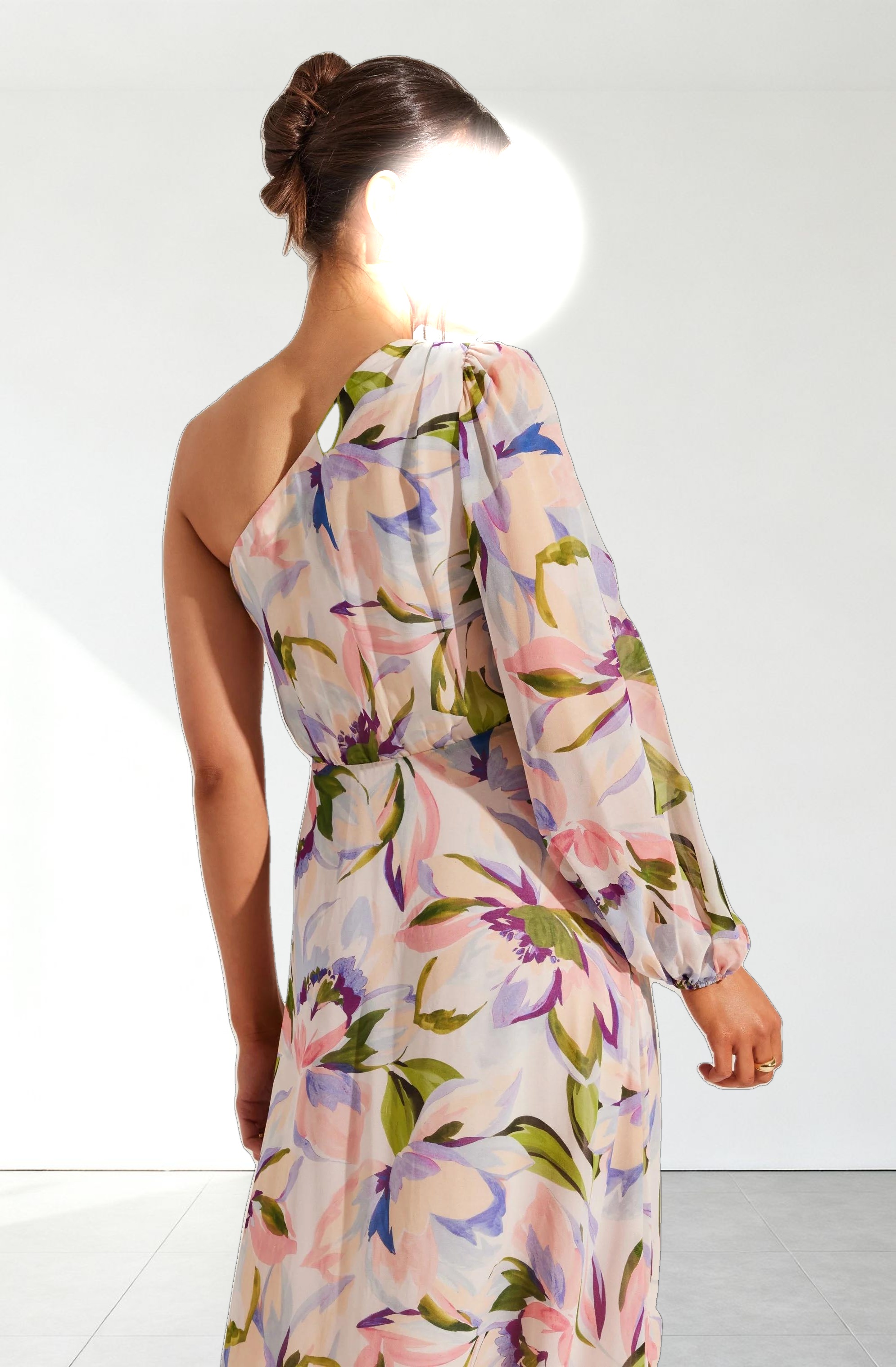 Sandersonia Floral One Shoulder Dress
