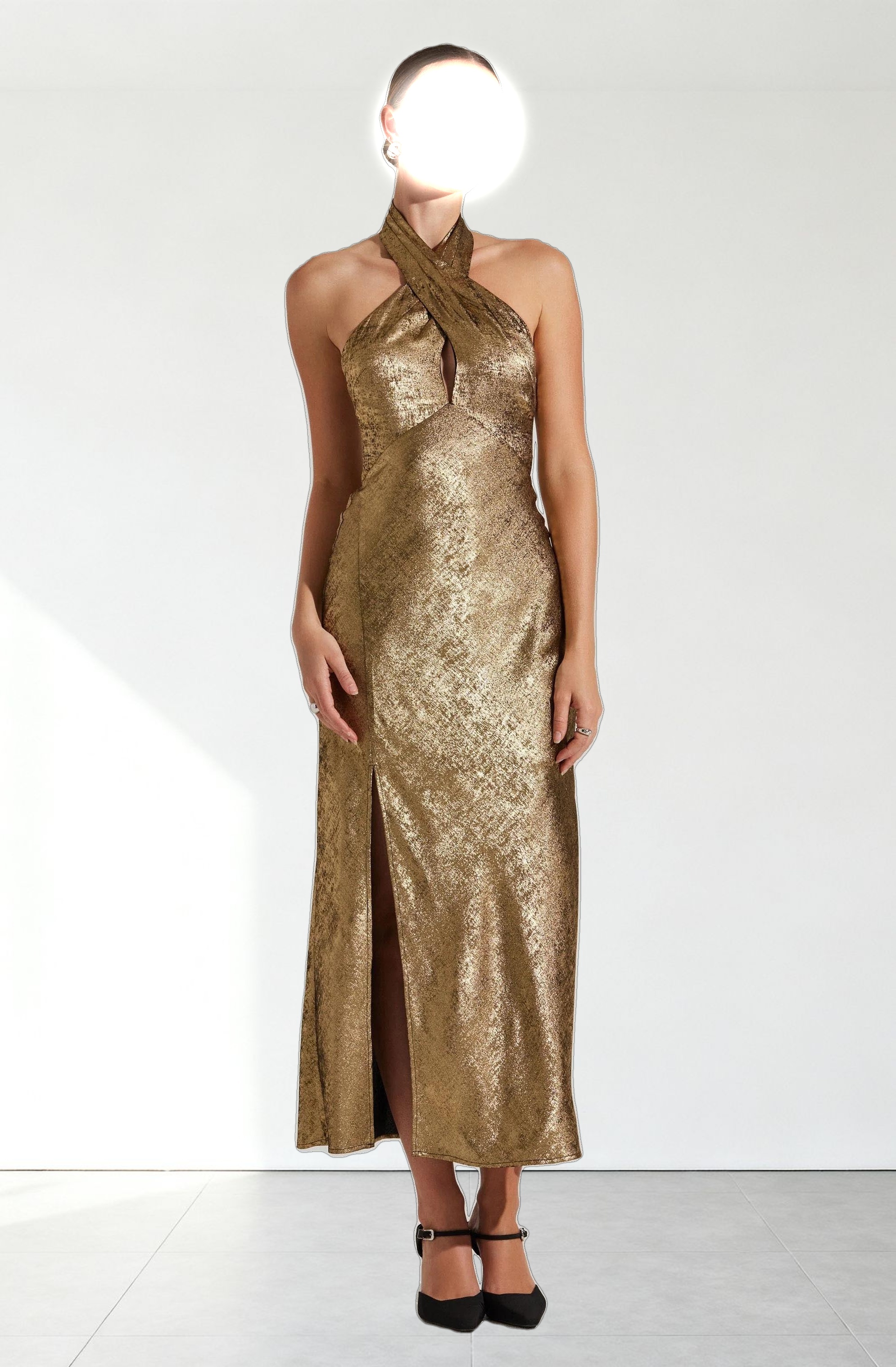 Marissa Halter Neck Midi Dress