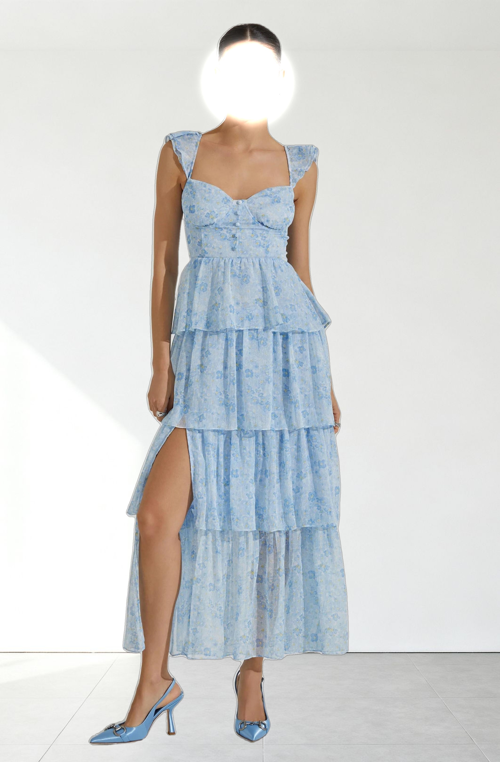 Midsummer Floral Tiered Maxi Dress