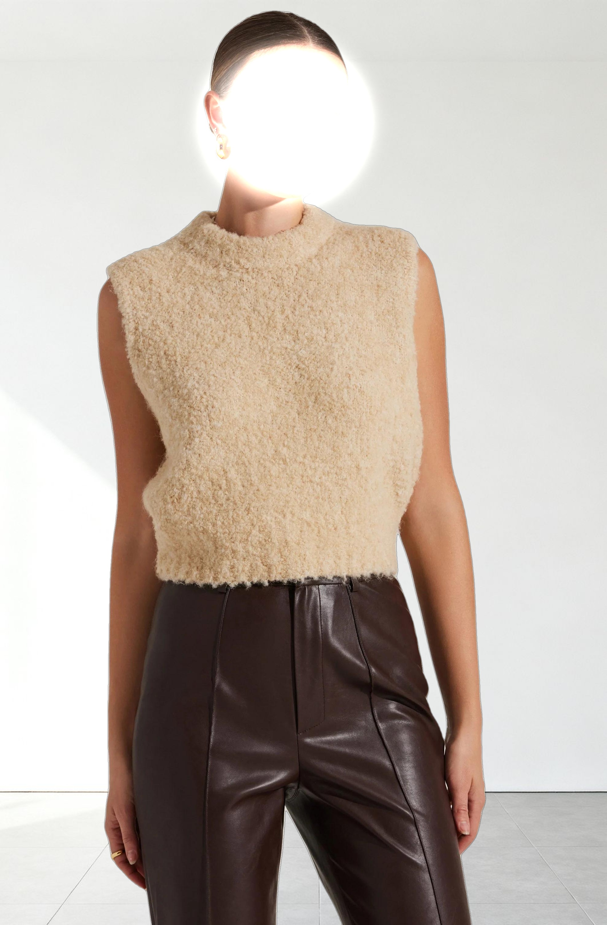 Edlyn Boucle Mock Neck Sweater