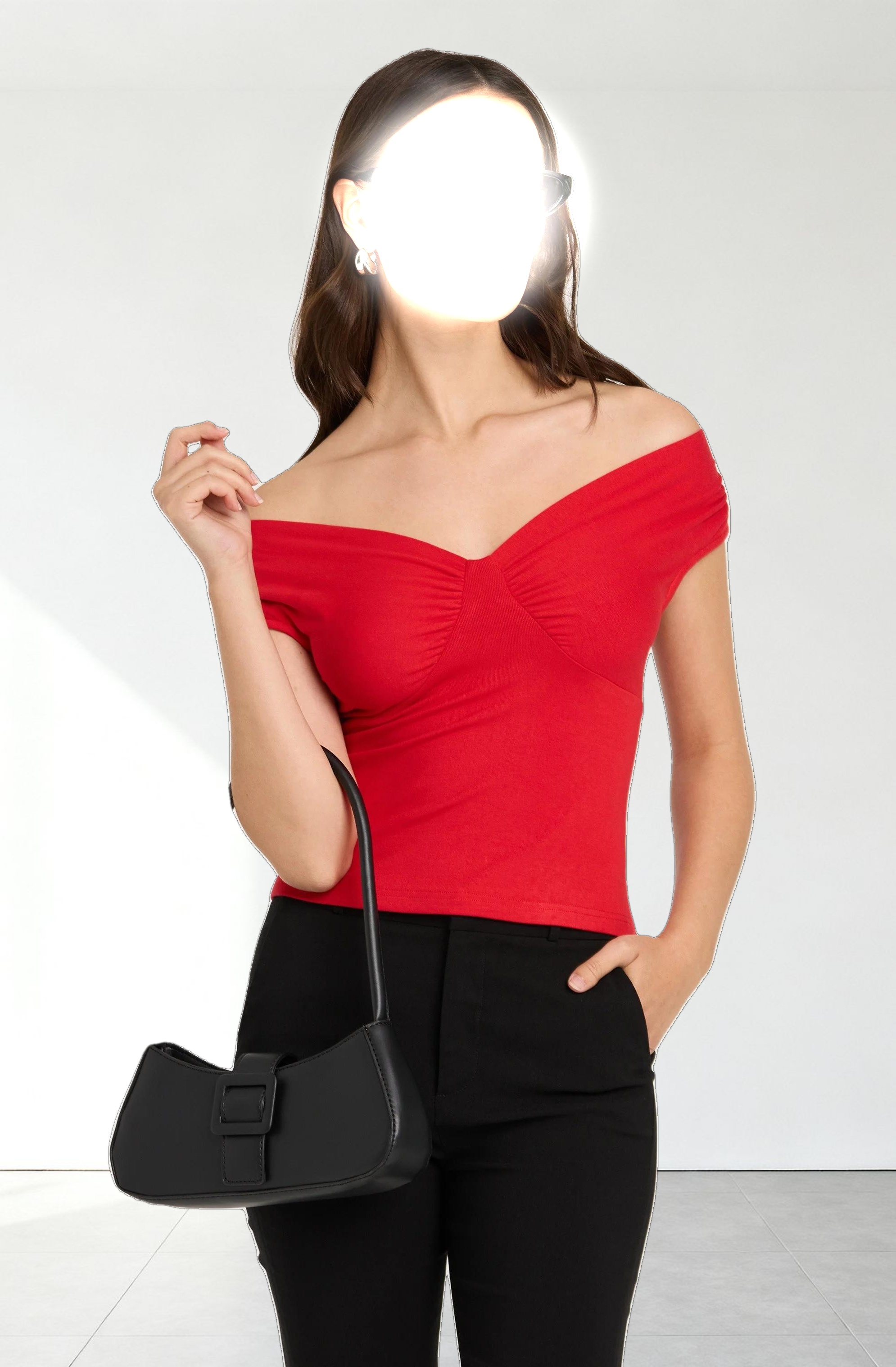 Ruched Off Shoulder Top