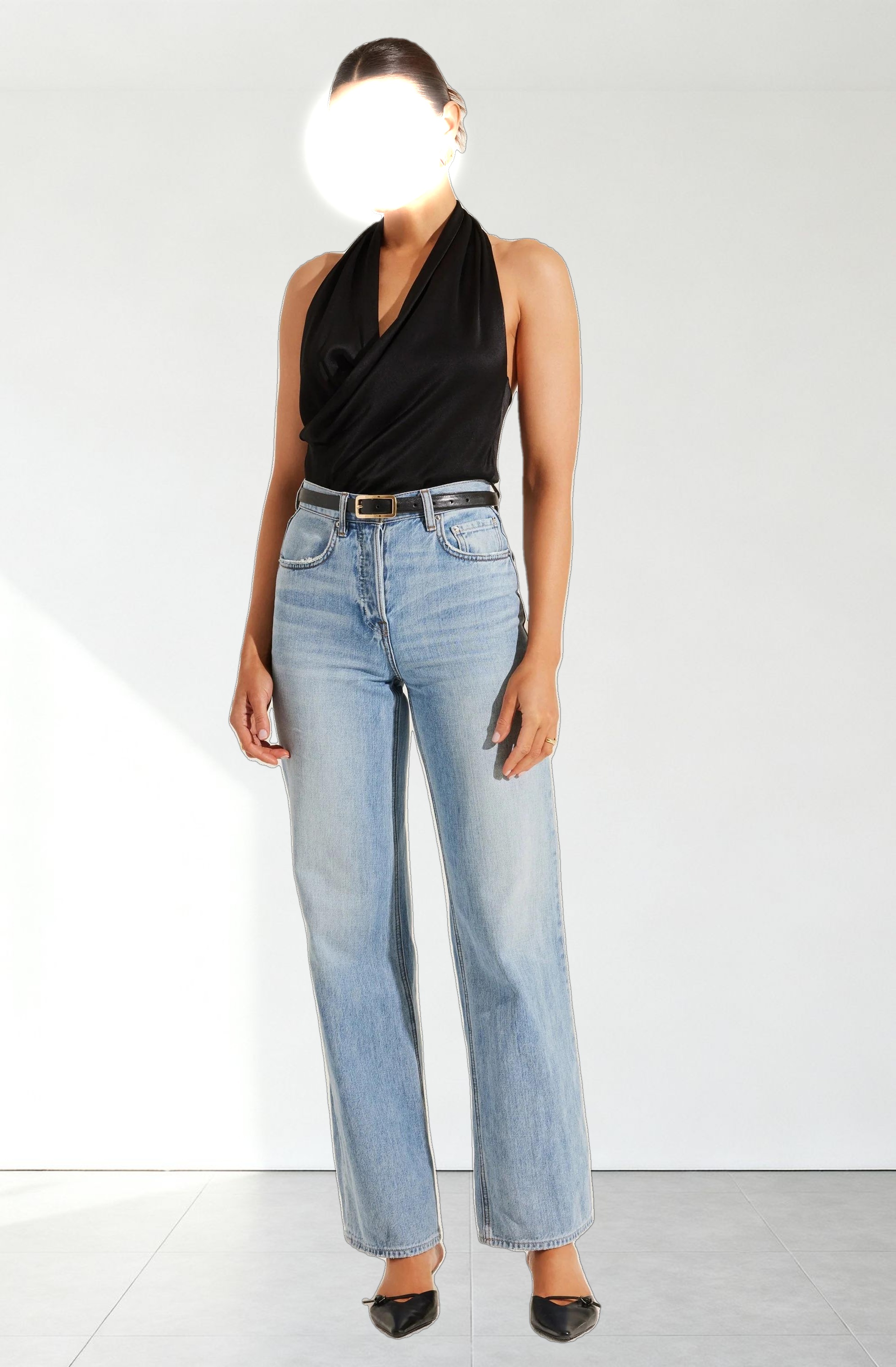 Draped Crossover Halter Top