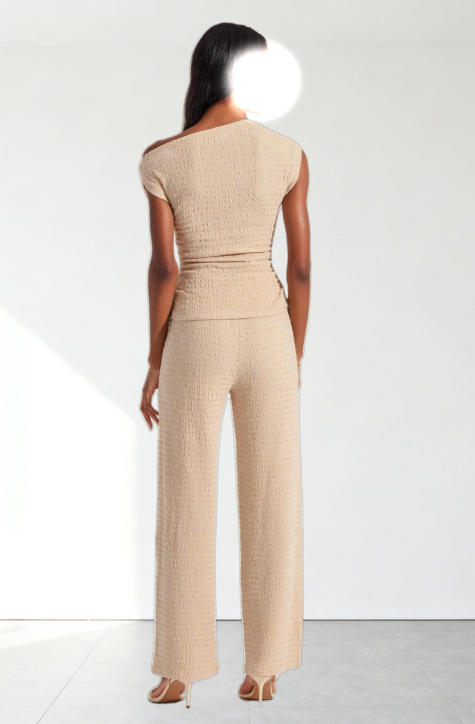 Keir One shoulder Textured Top