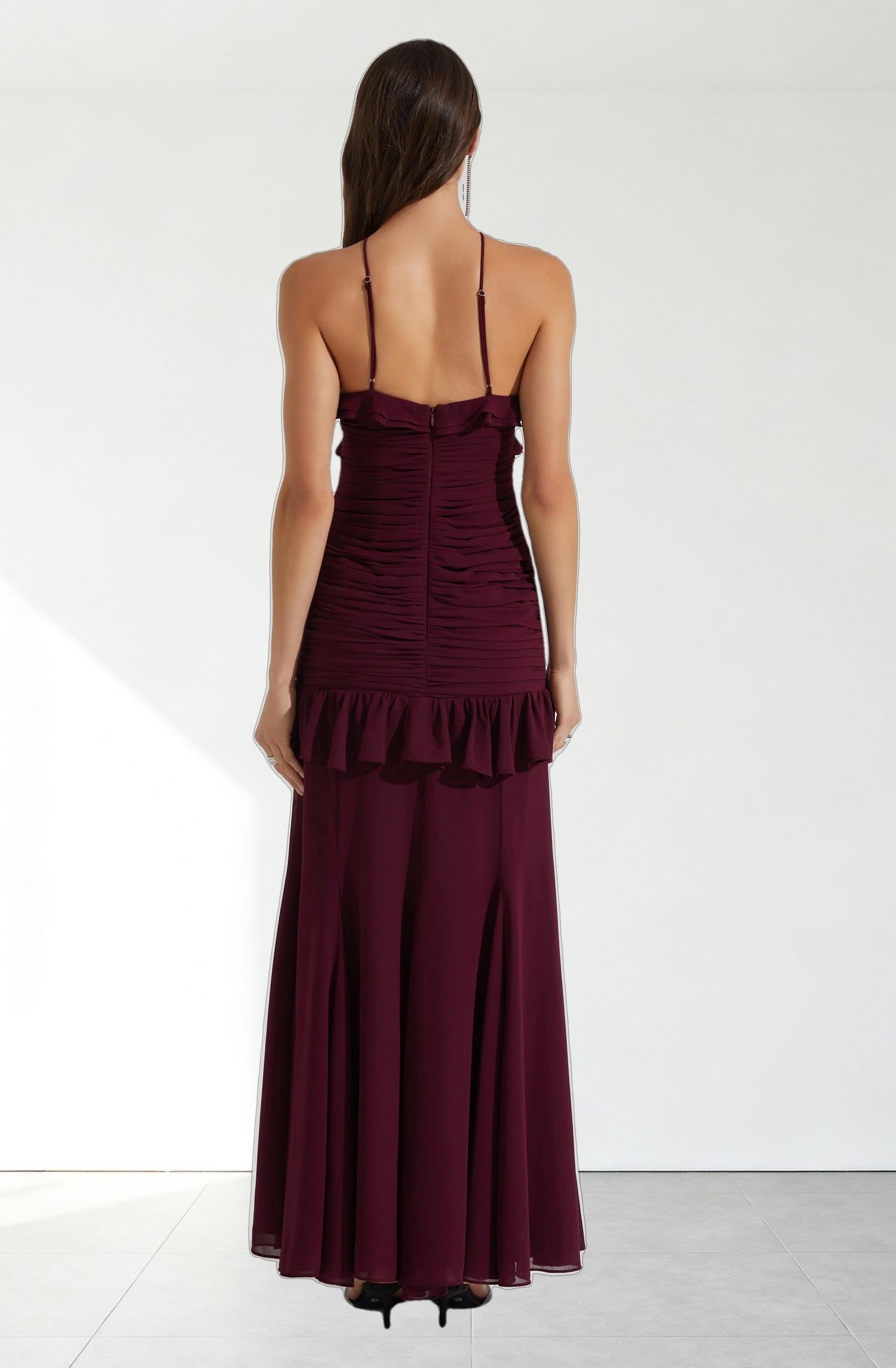 Sandora Ruffle Detail Maxi Dress