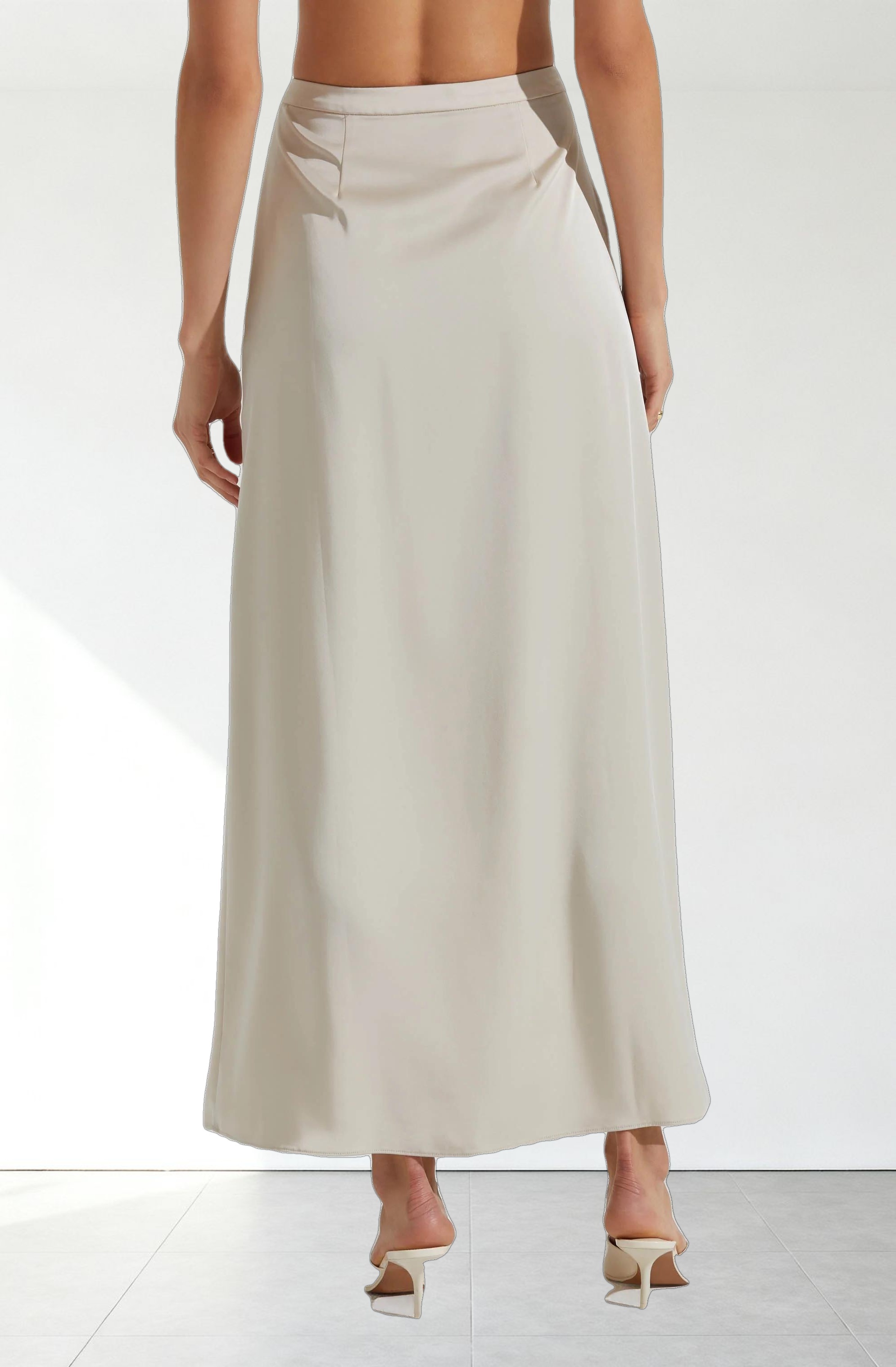 Vitella Satin Maxi Skirt