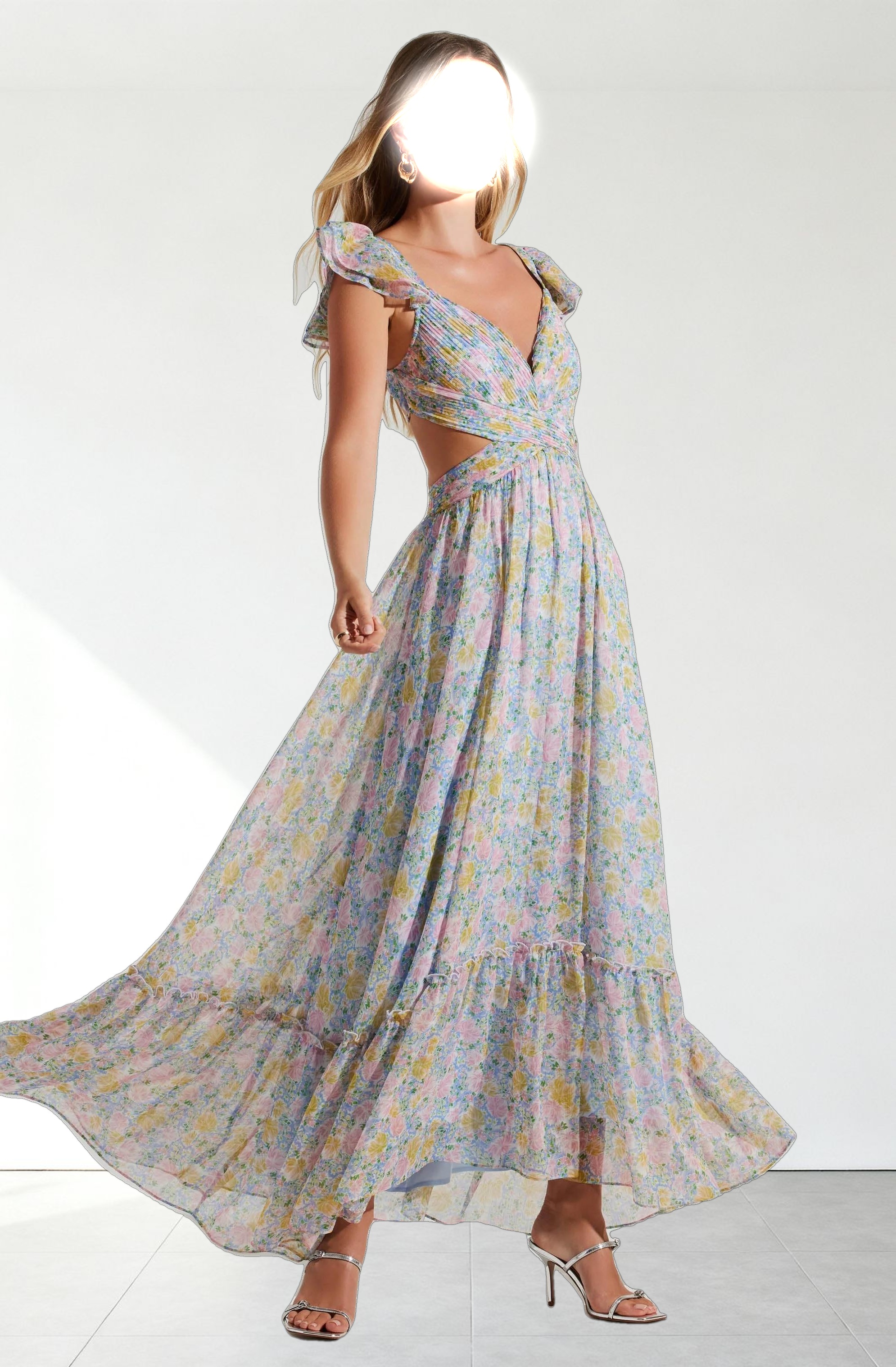 Primrose Floral Strappy Back Maxi Dress