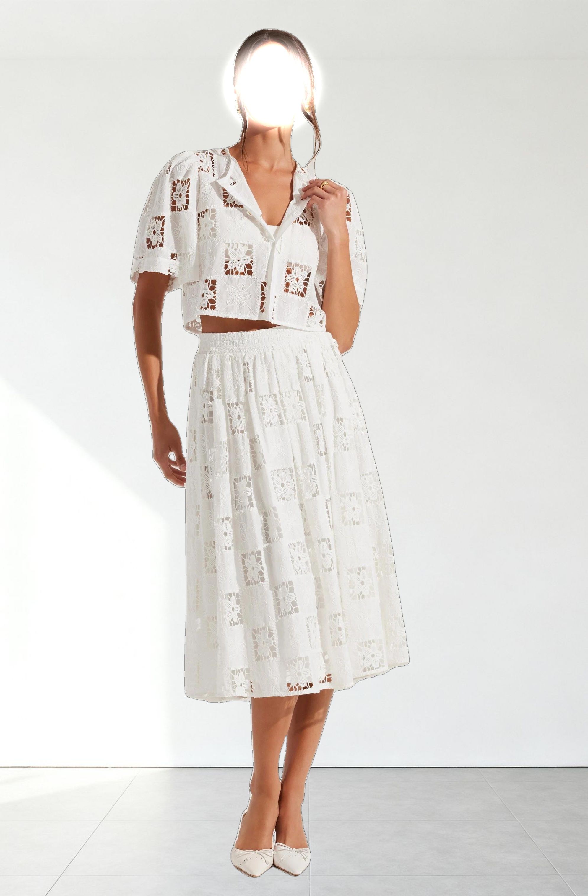 Andolina Crochet Lace Crop Top