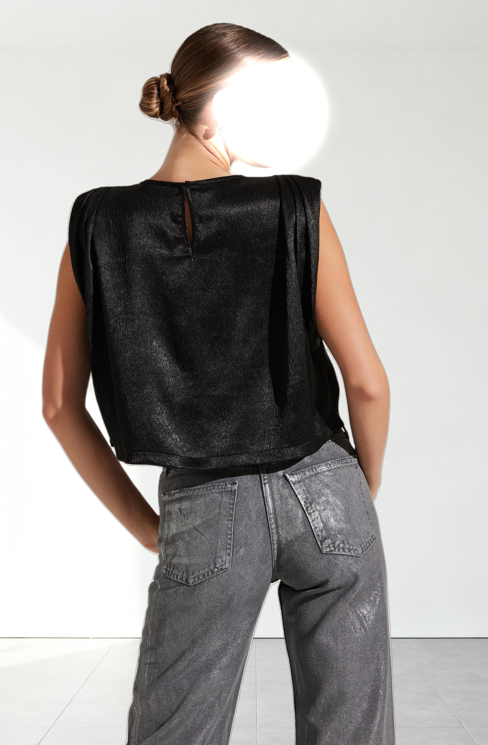 Isola Boxy Shoulder Pad Top