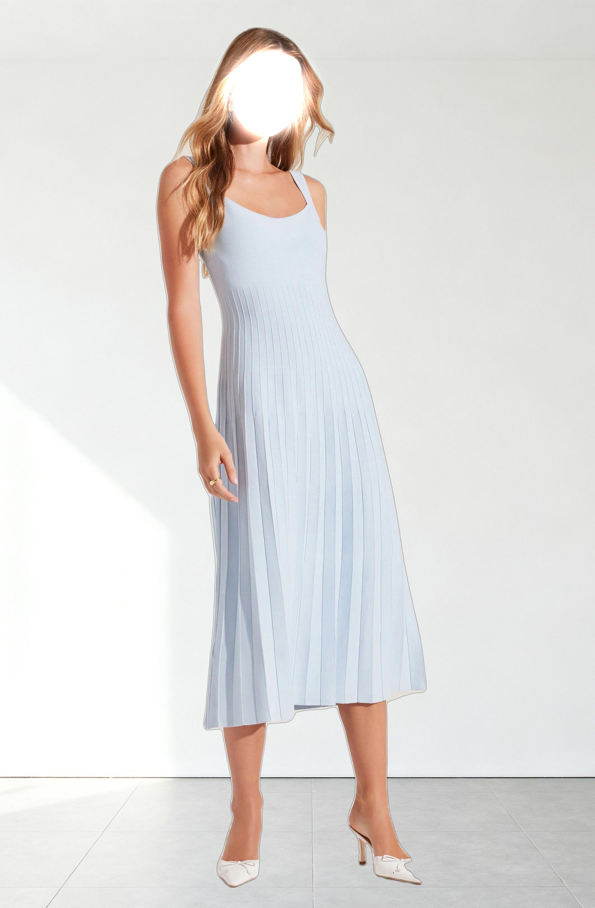 Aylin Pleated Midi Sweater Dress