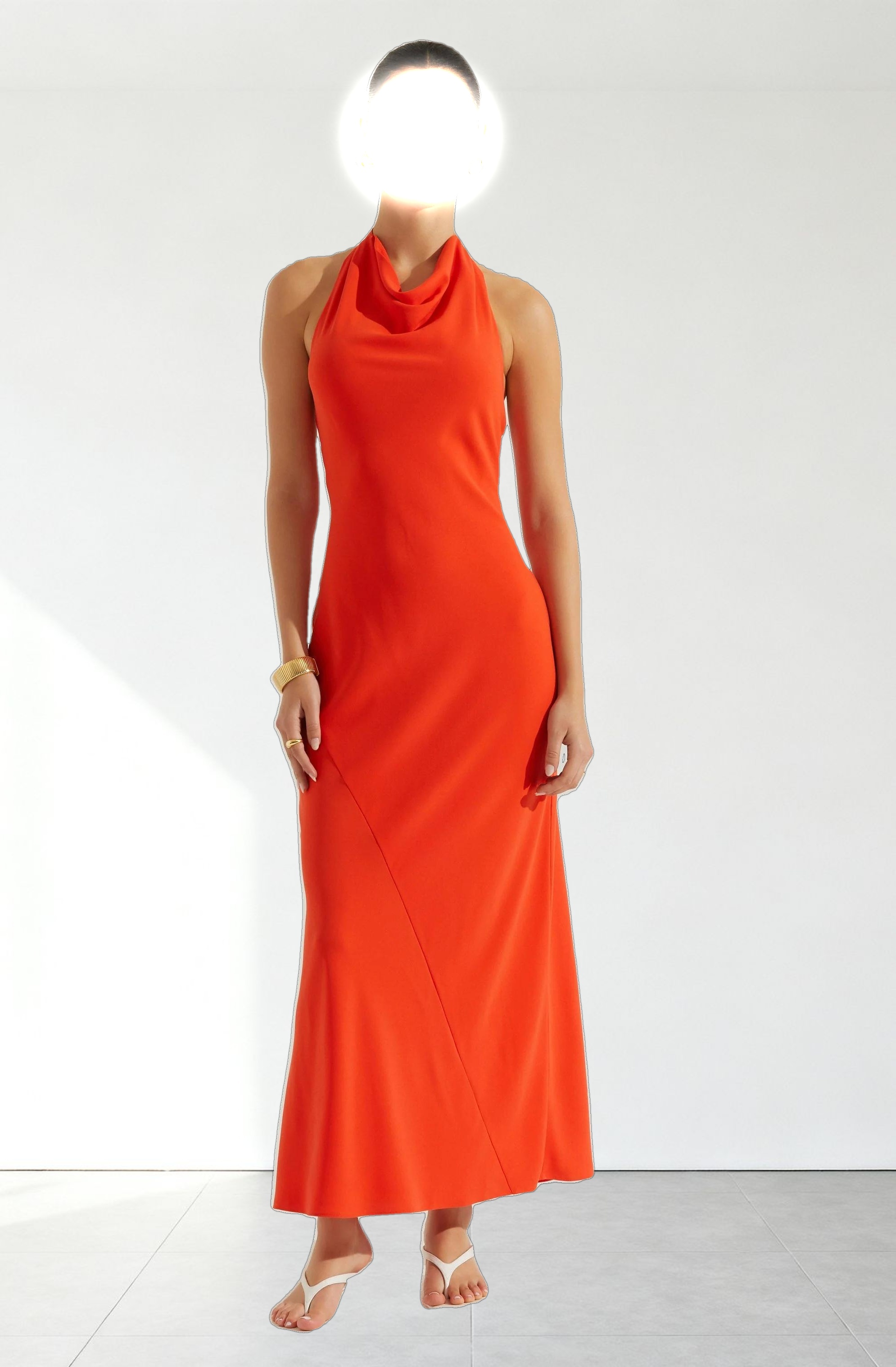 Dalisay Cowl Neck Halter Dress
