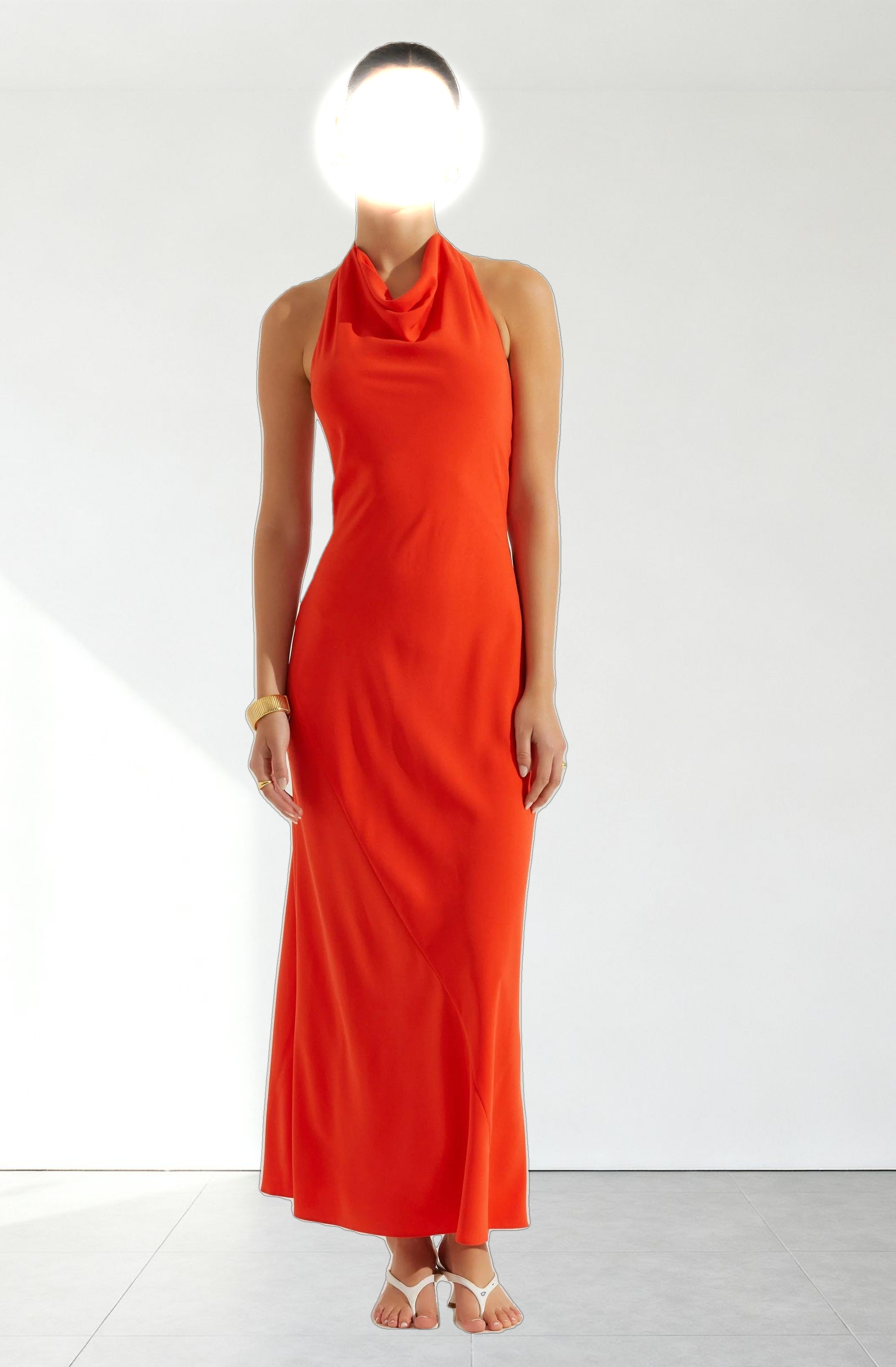 Dalisay Cowl Neck Halter Dress