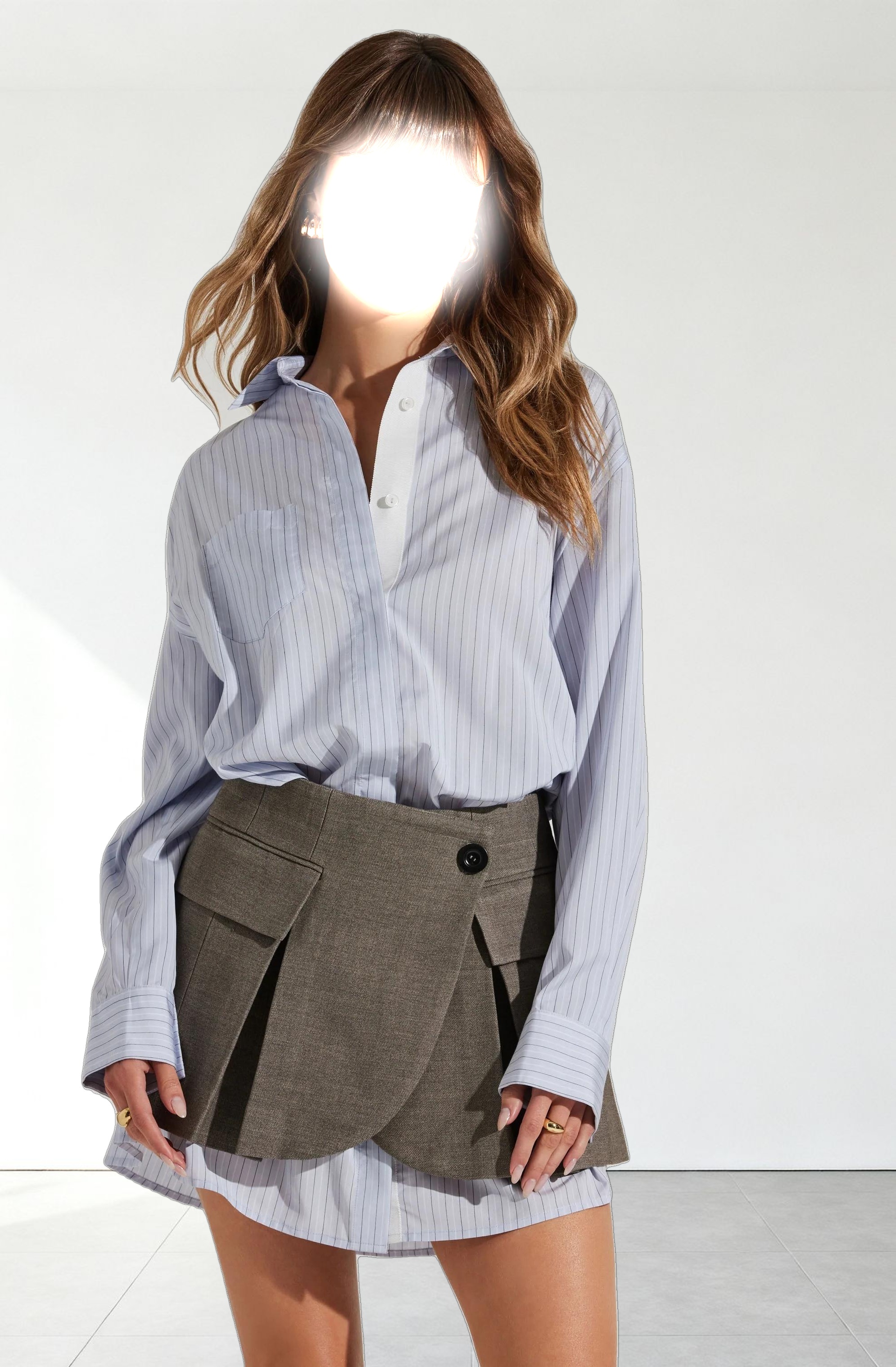 Allister Mixed Media Mini Dress