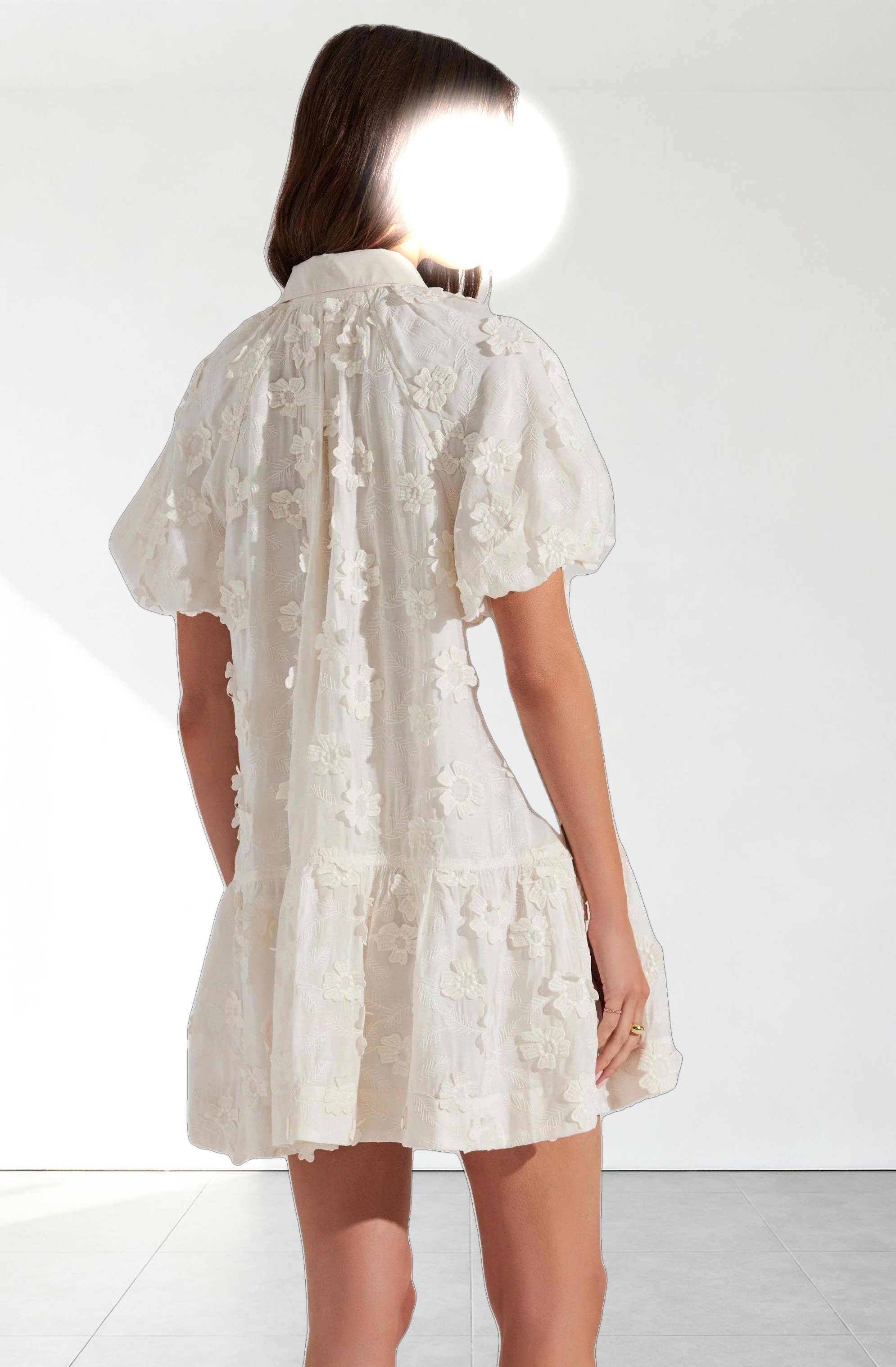 Aihara Floral Appliqué Dress