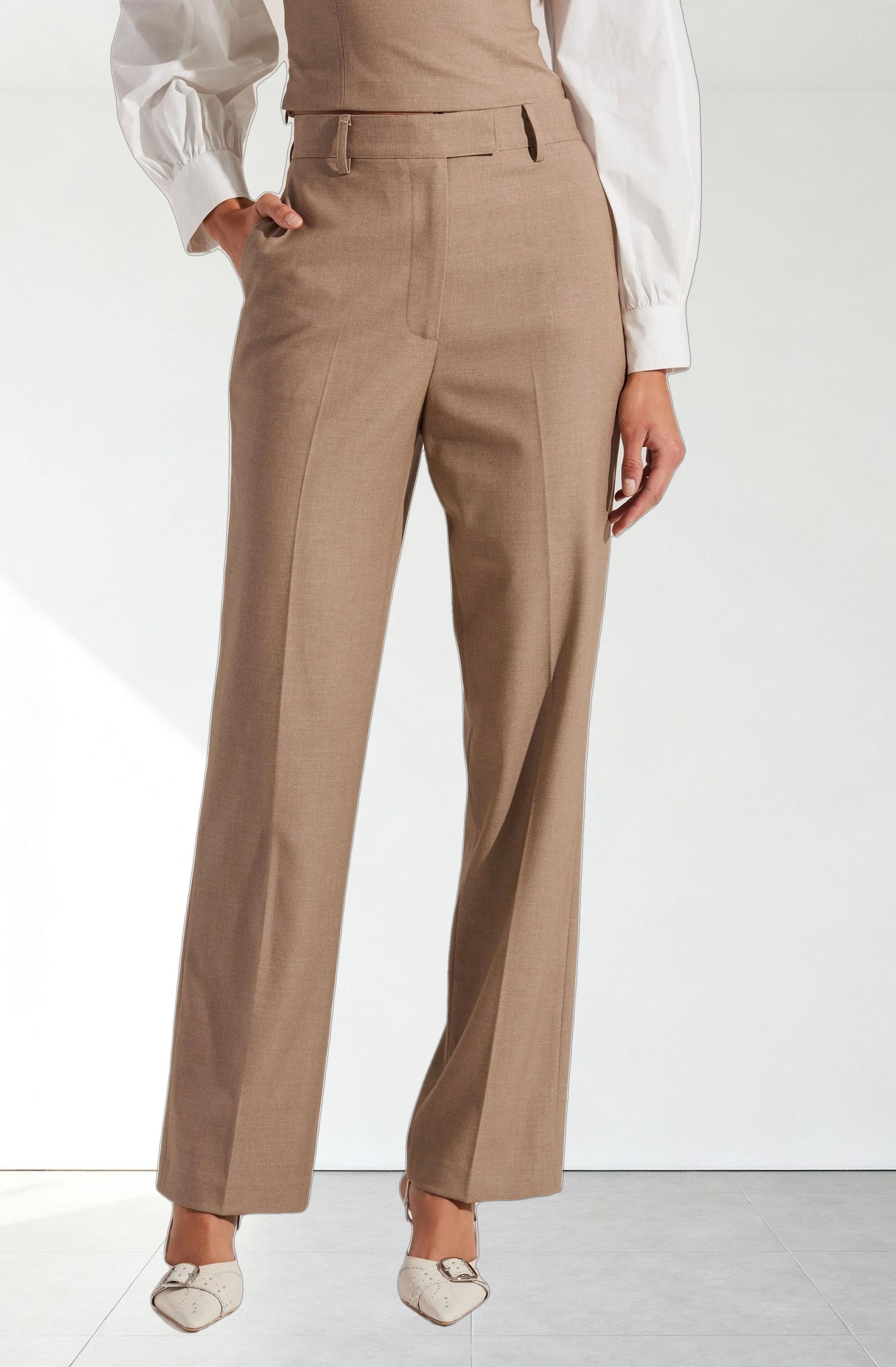 Brooks Pleated Tailored Pants