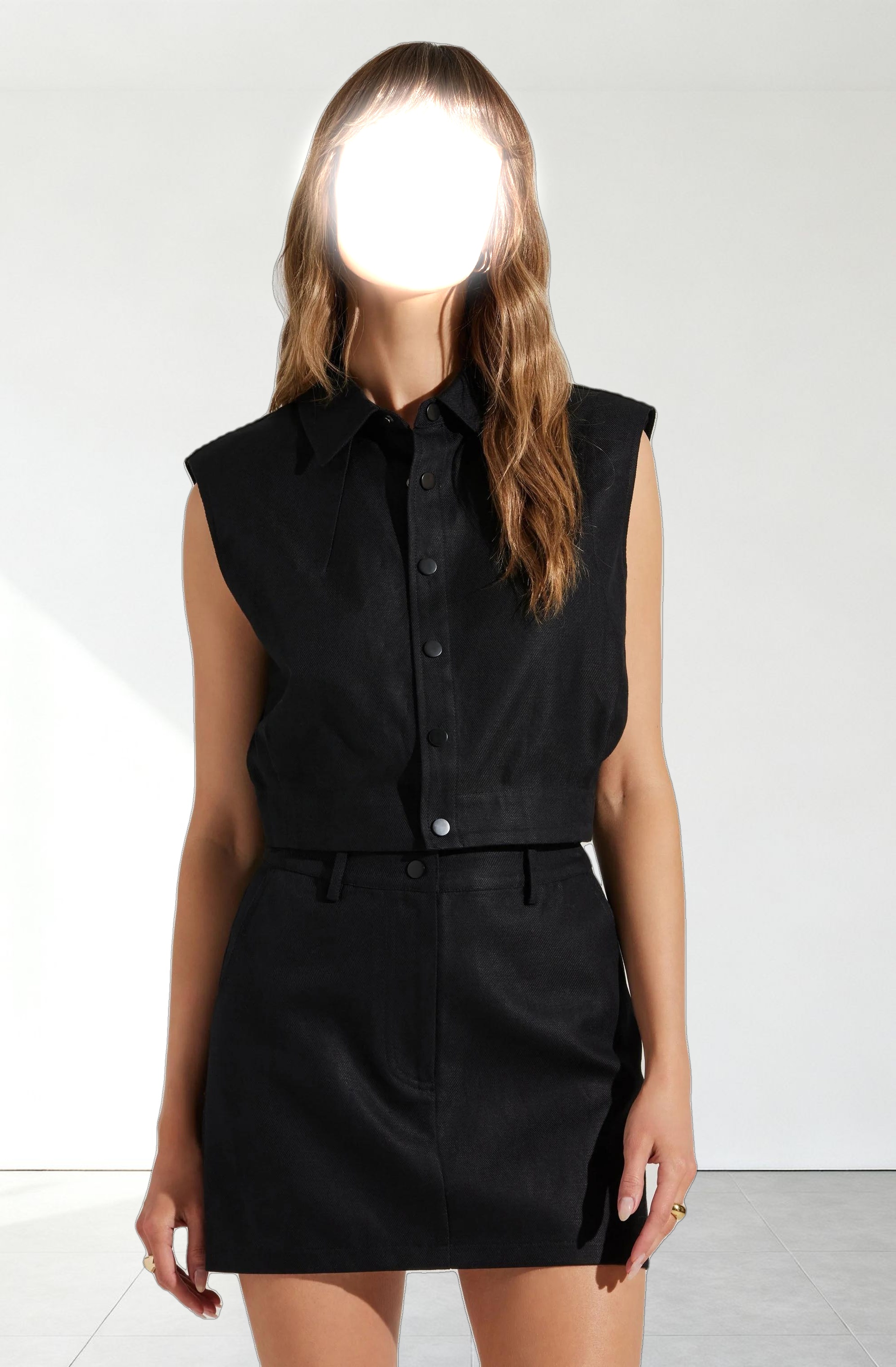 Eula Collared Cropped Vest