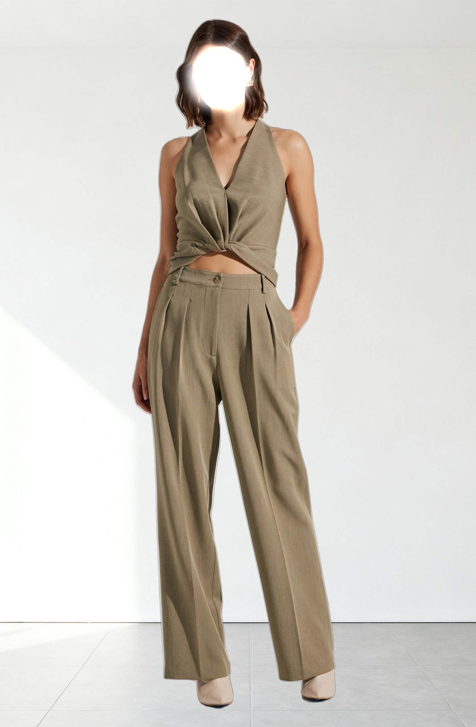 Faria High Waisted Trouser Pants