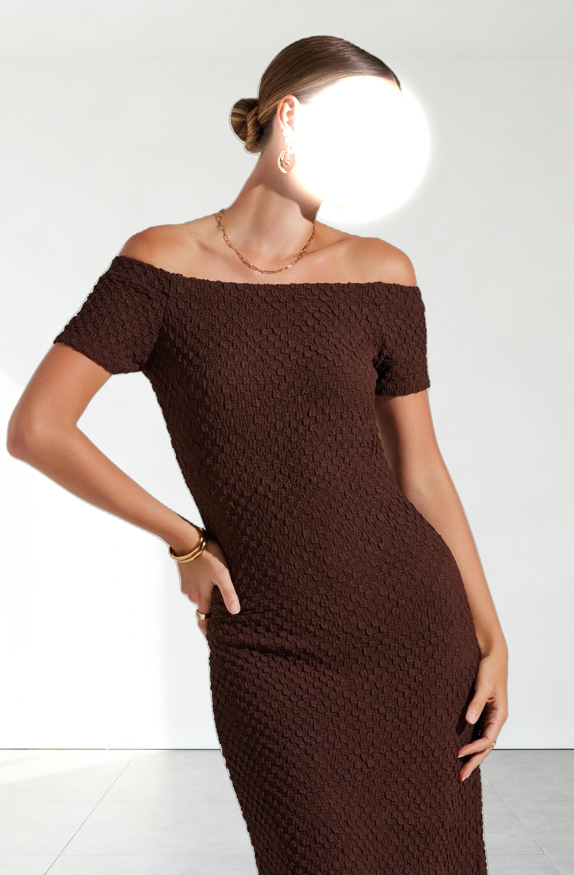 Promise Off Shoulder Midi Dress