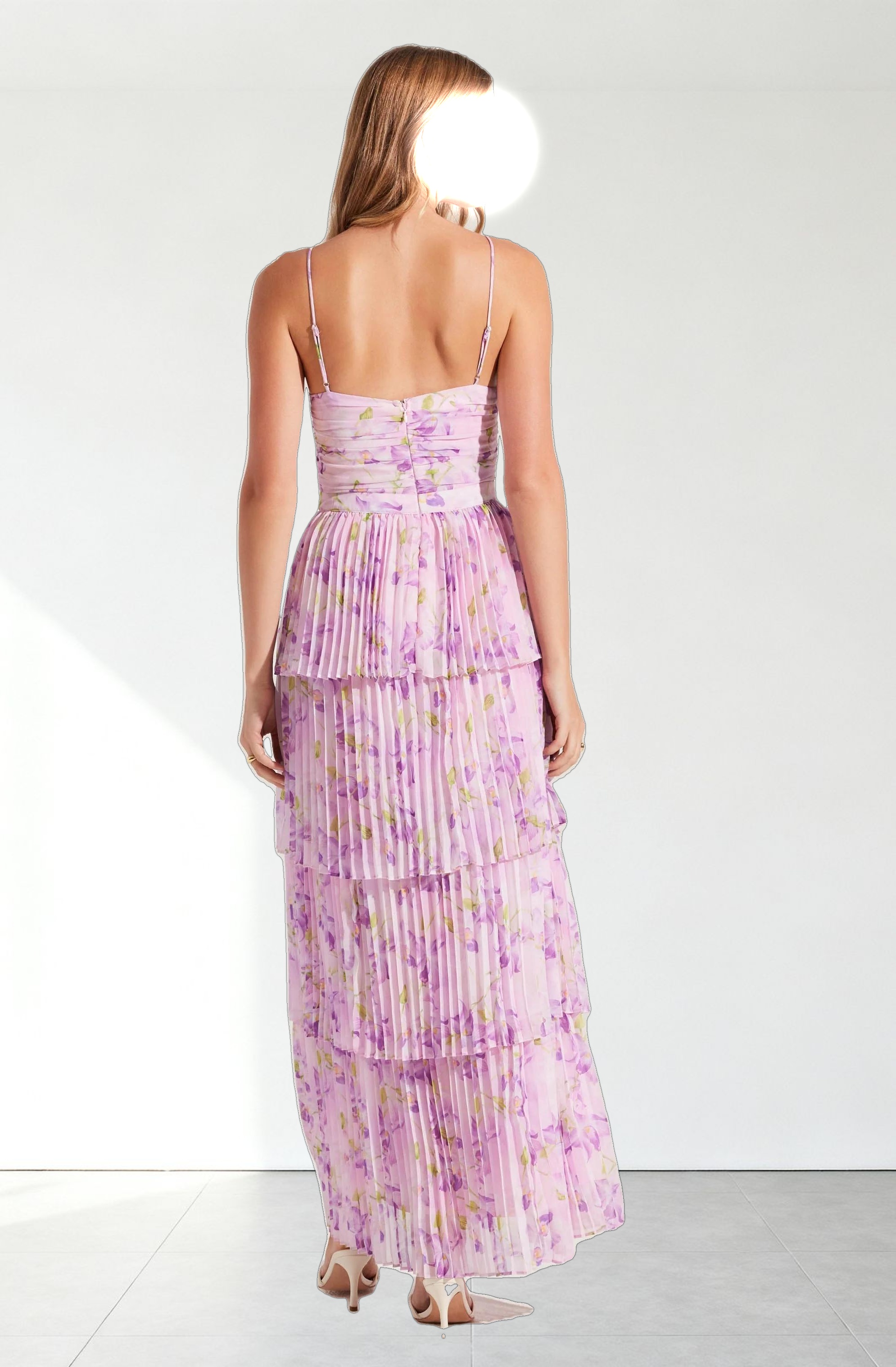 Daytona Pleated Floral Maxi Dress