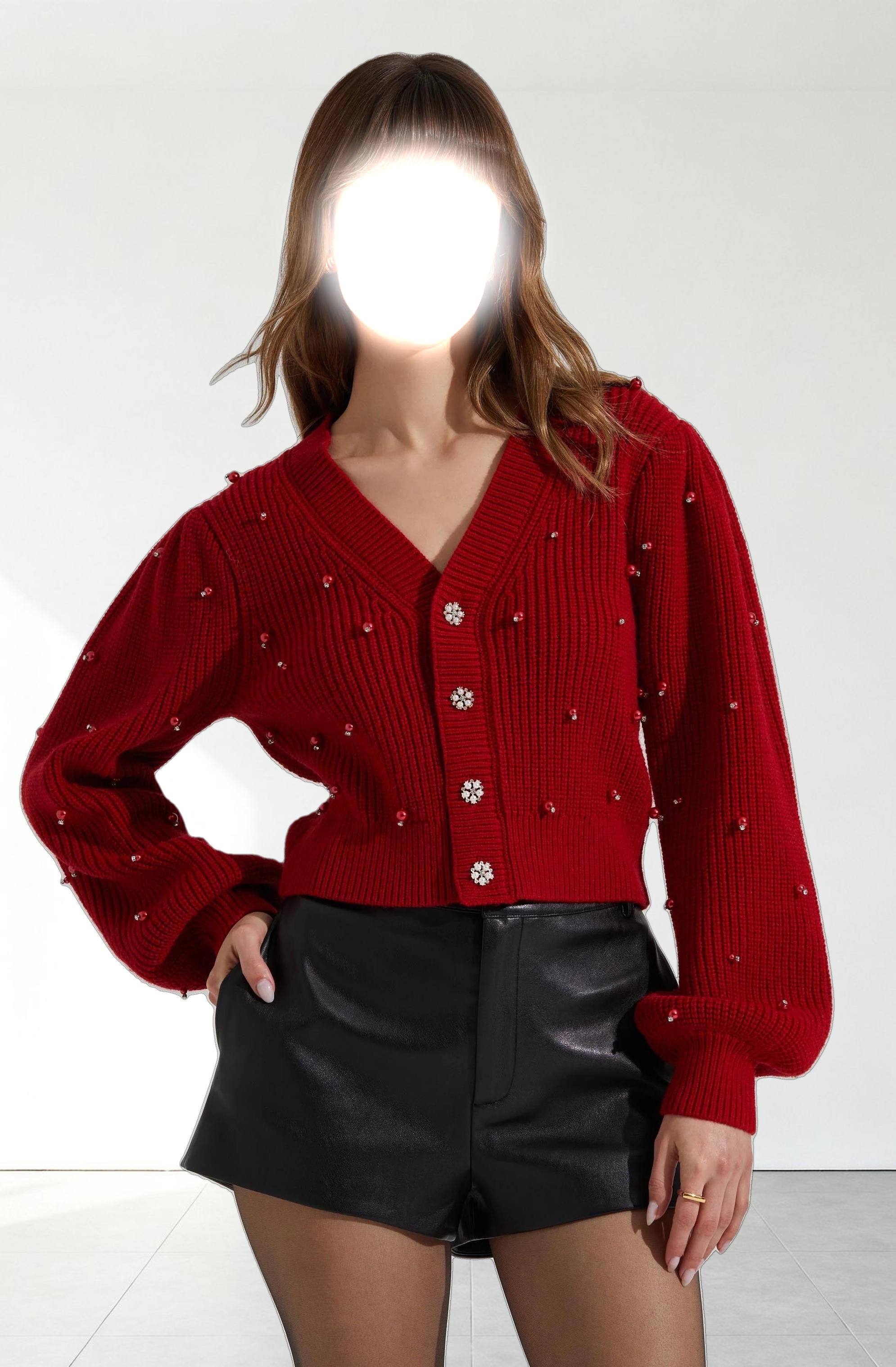Delsie Pearl Embellished Cardigan