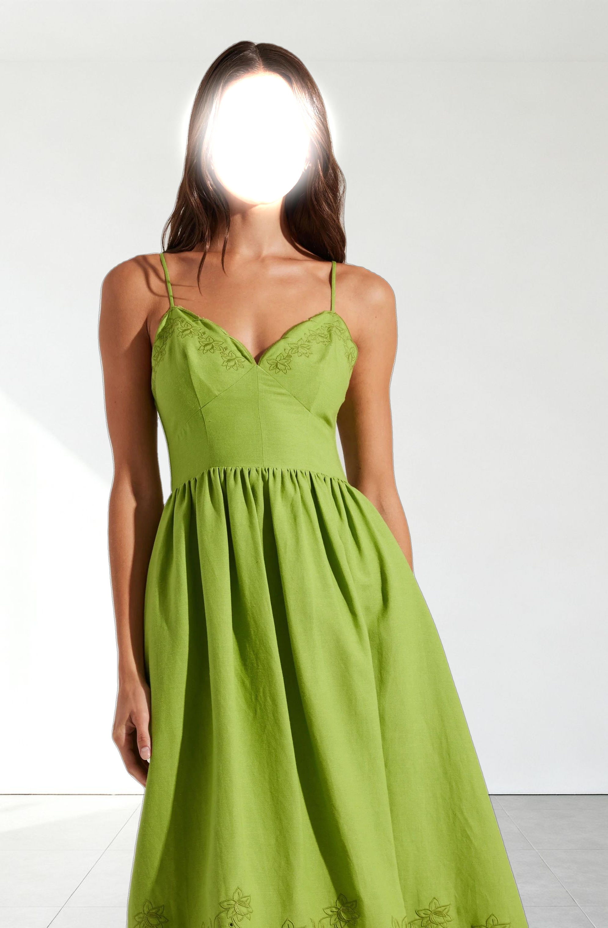 Kaidi Embroidered Midi Dress