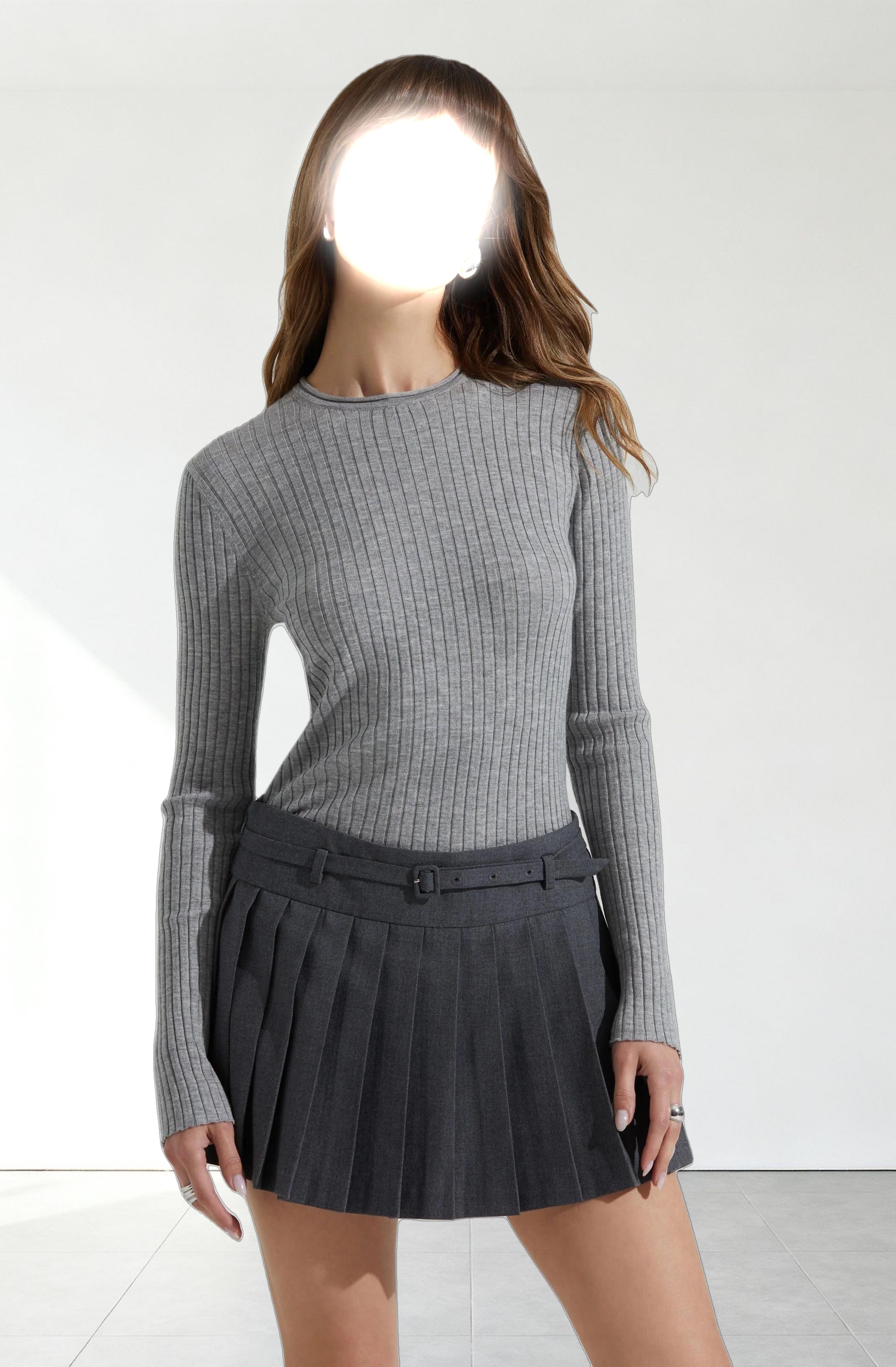 Reece Ribbed Long Sleeve Sweater