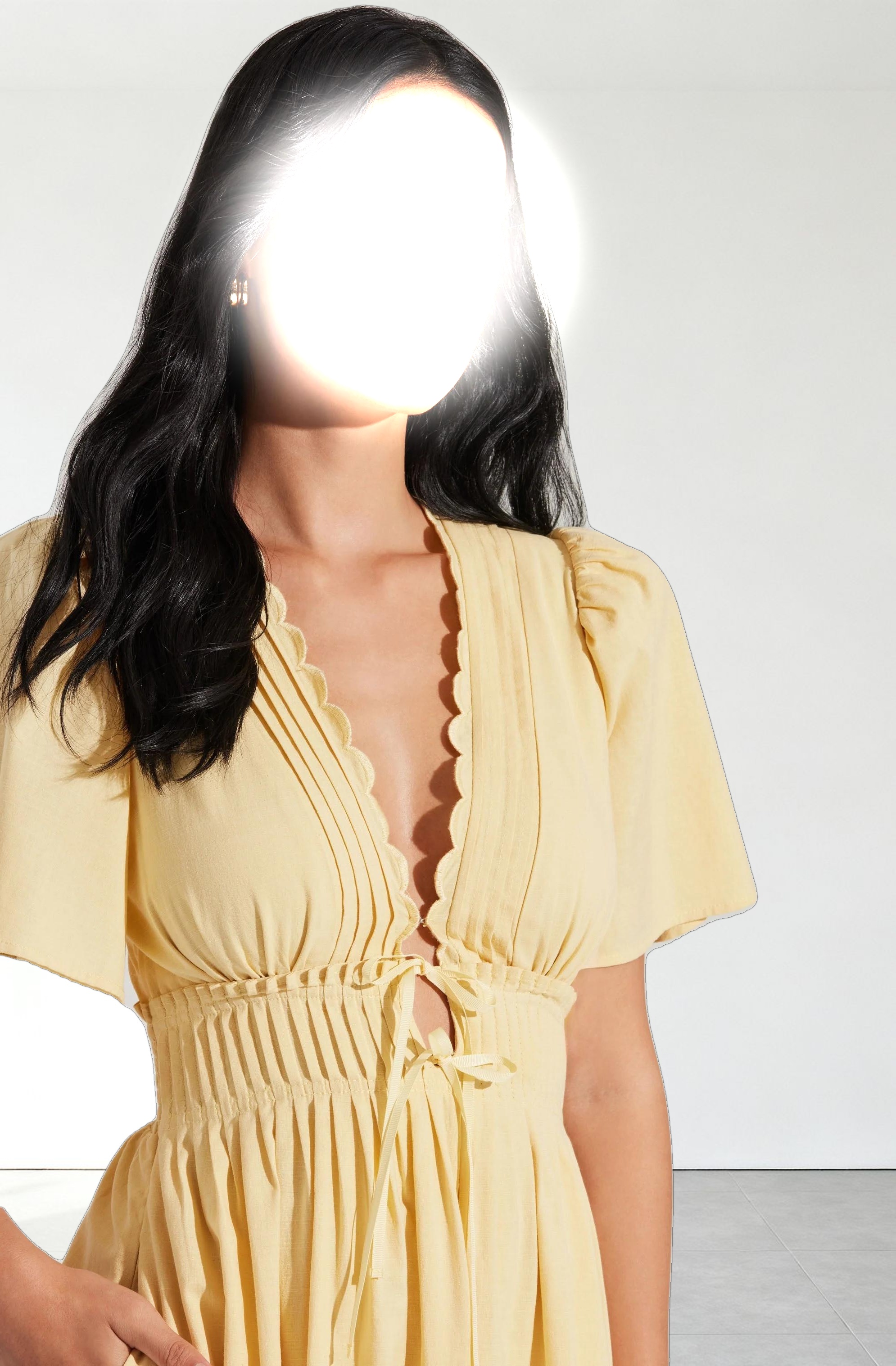 Hadleigh Scallop Trim Midi Dress