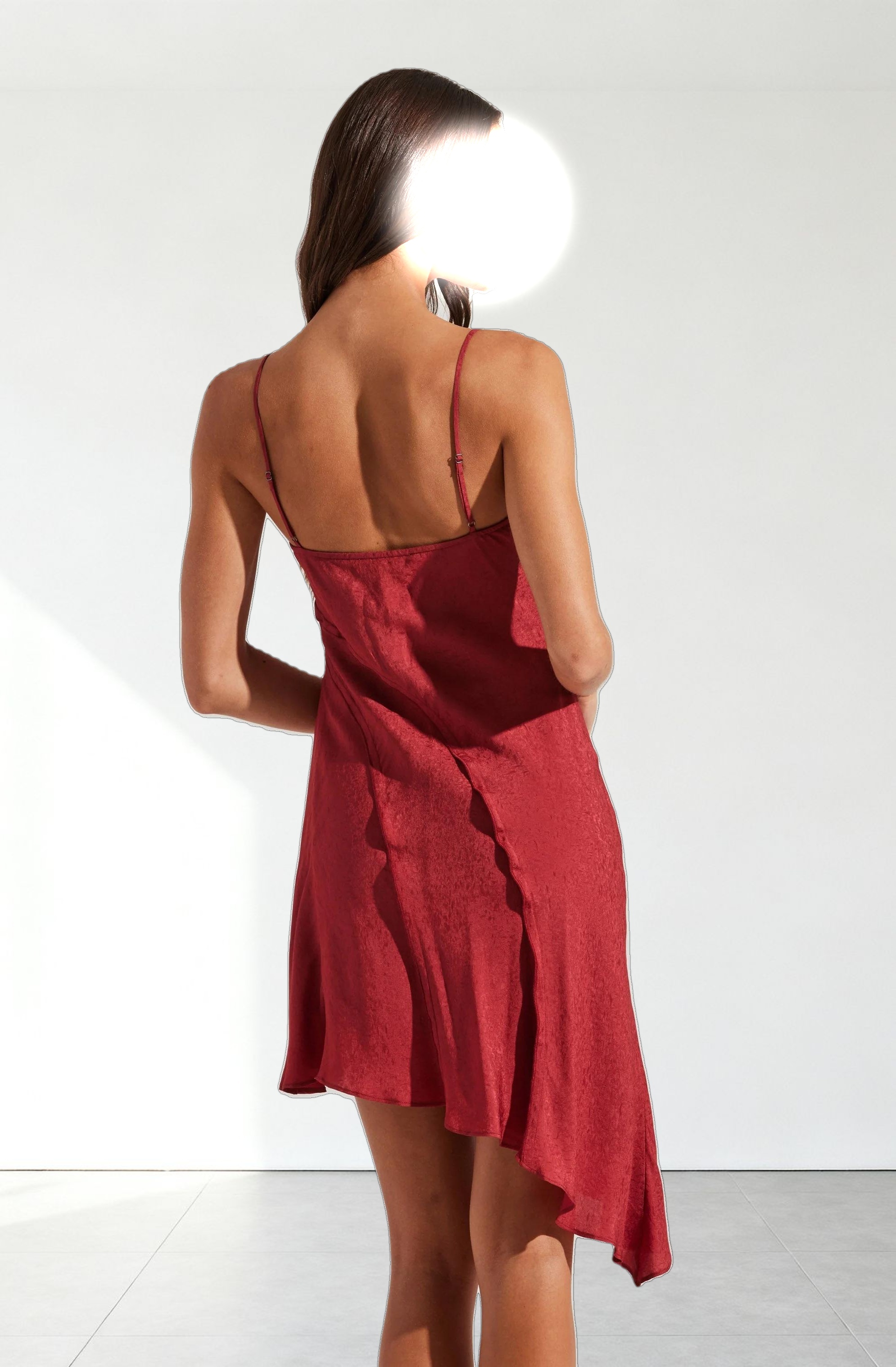 Chelsie Asymmetrical Slip Dress