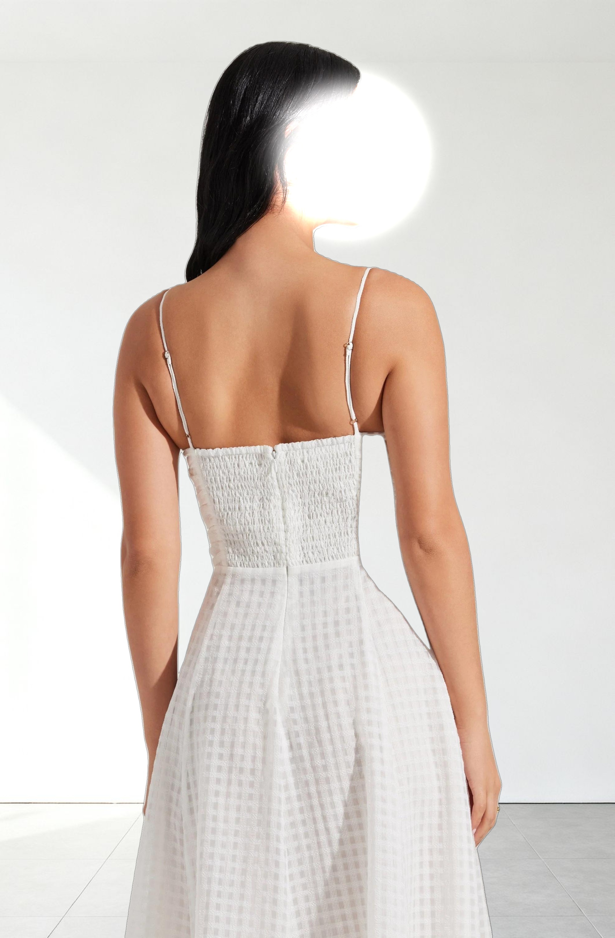 Celina Checkered Midi Dress