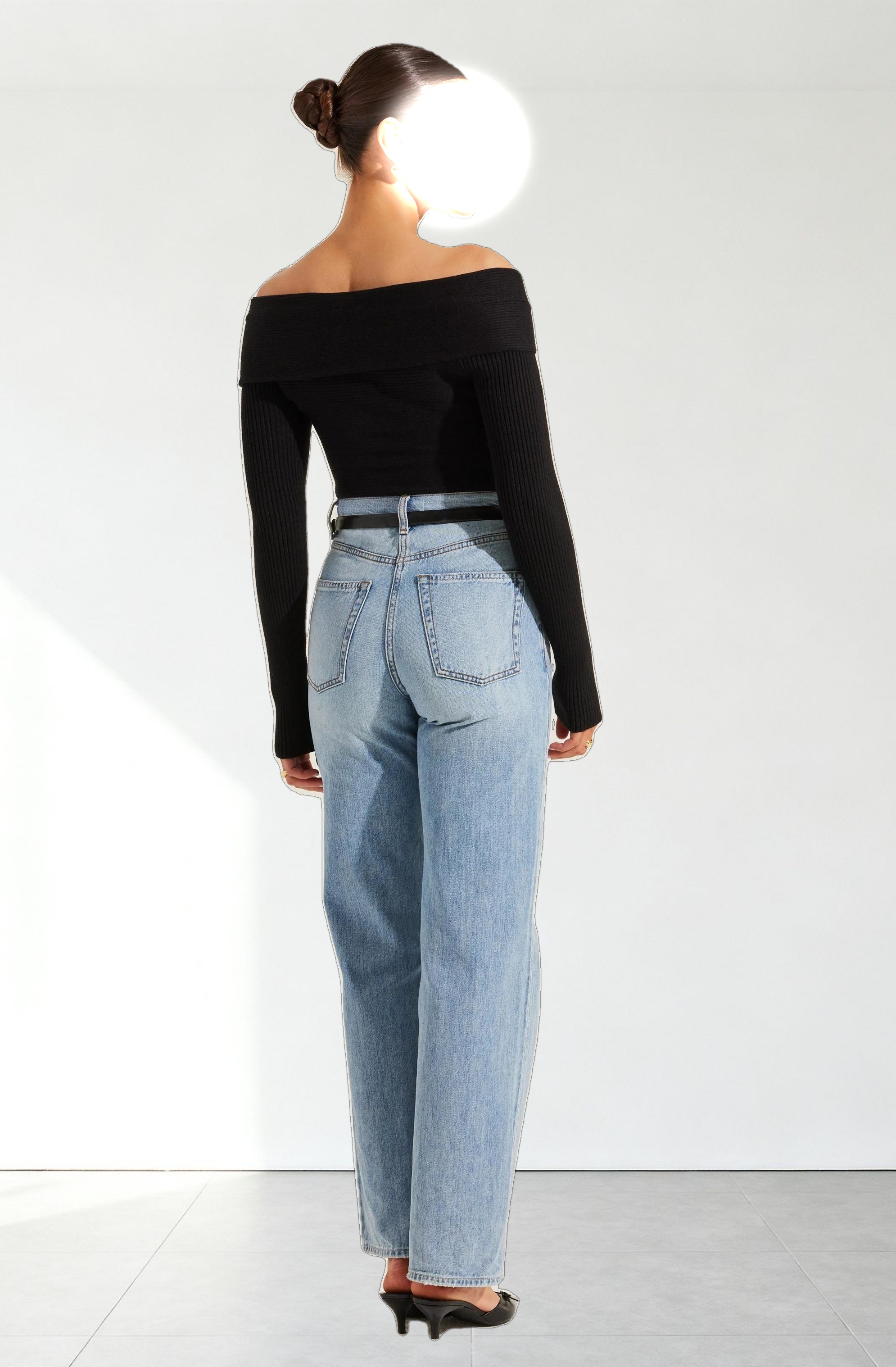 Off Shoulder Crossover Sweater