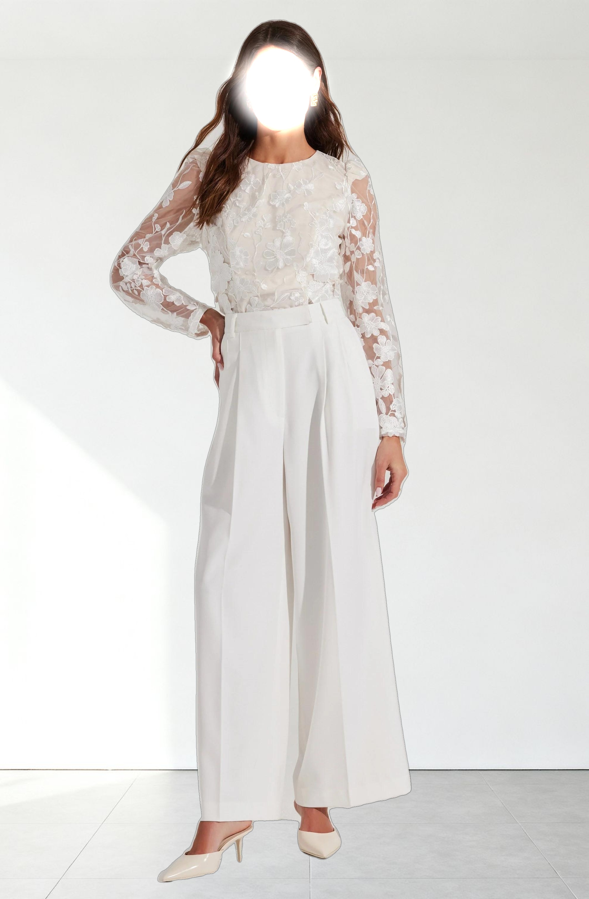 Bryne Floral Appliqué Top