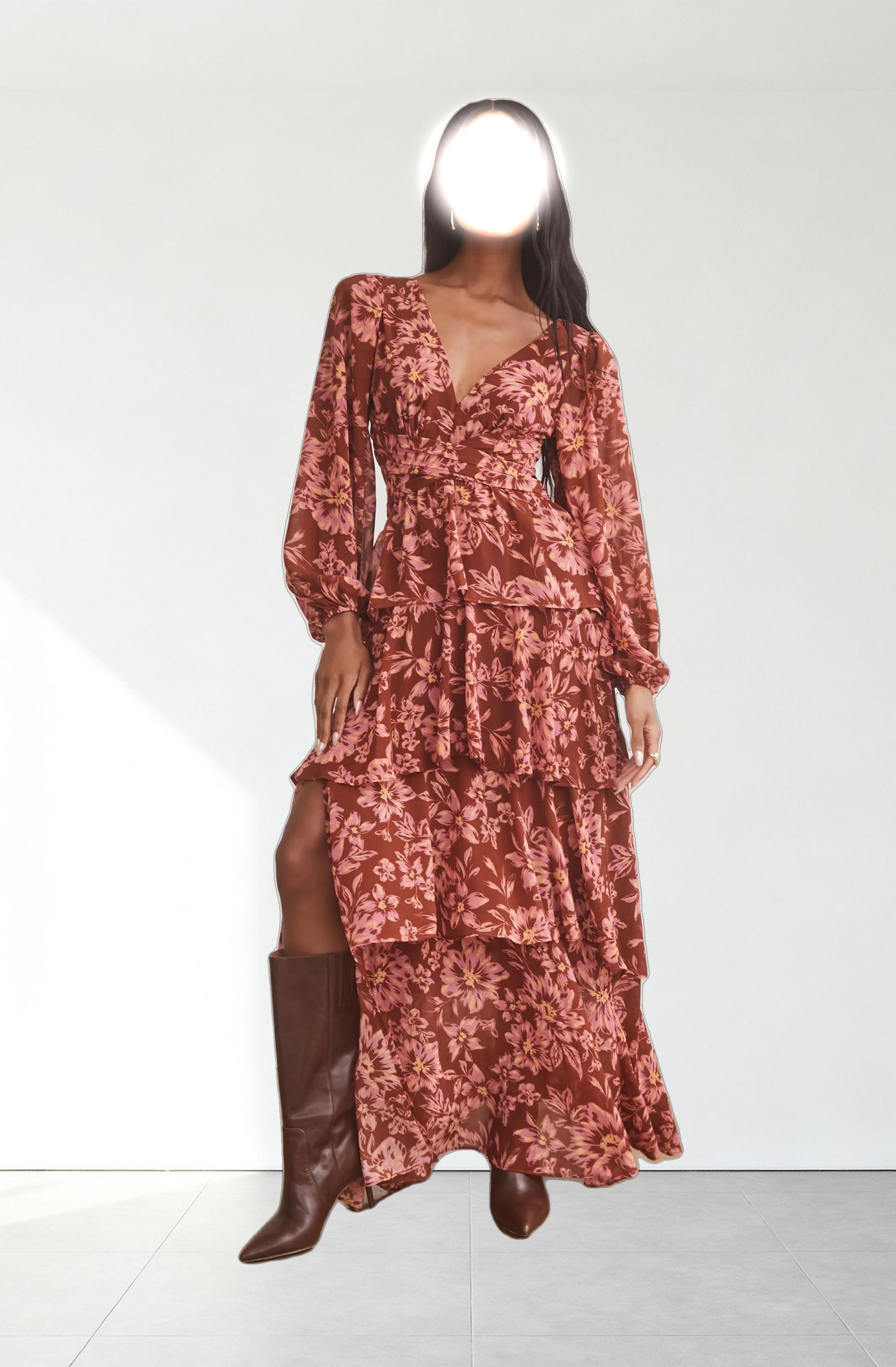 Anora Floral Tiered Maxi Dress