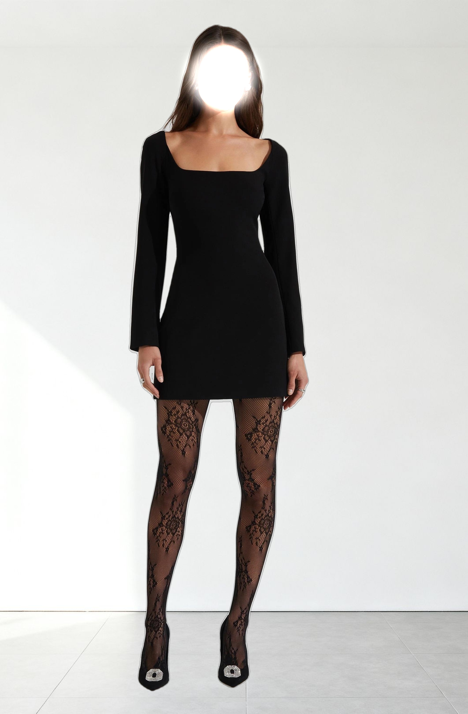 Calanthe Square Neck Mini Dress