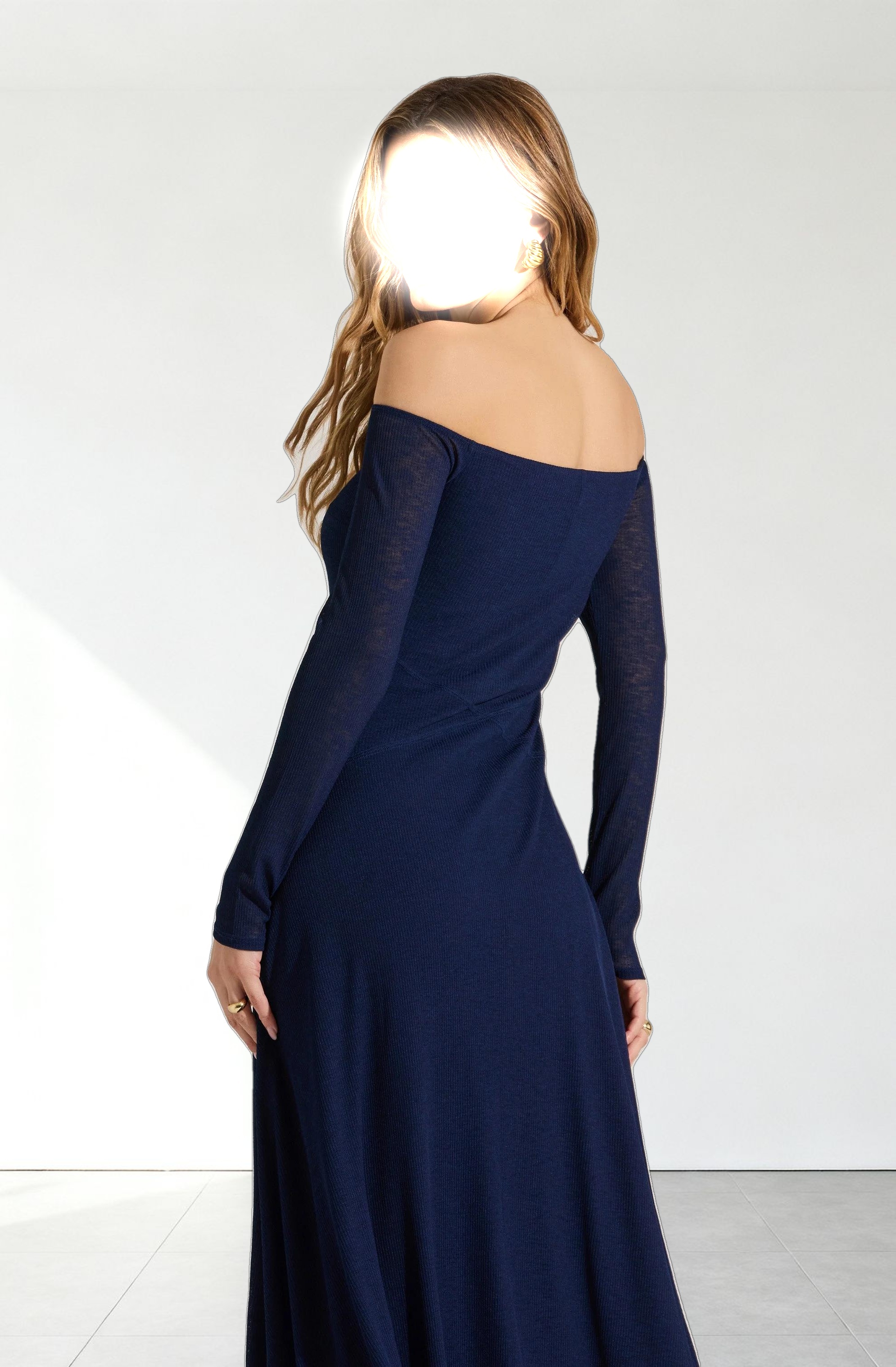 Off Shoulder Midi Dress