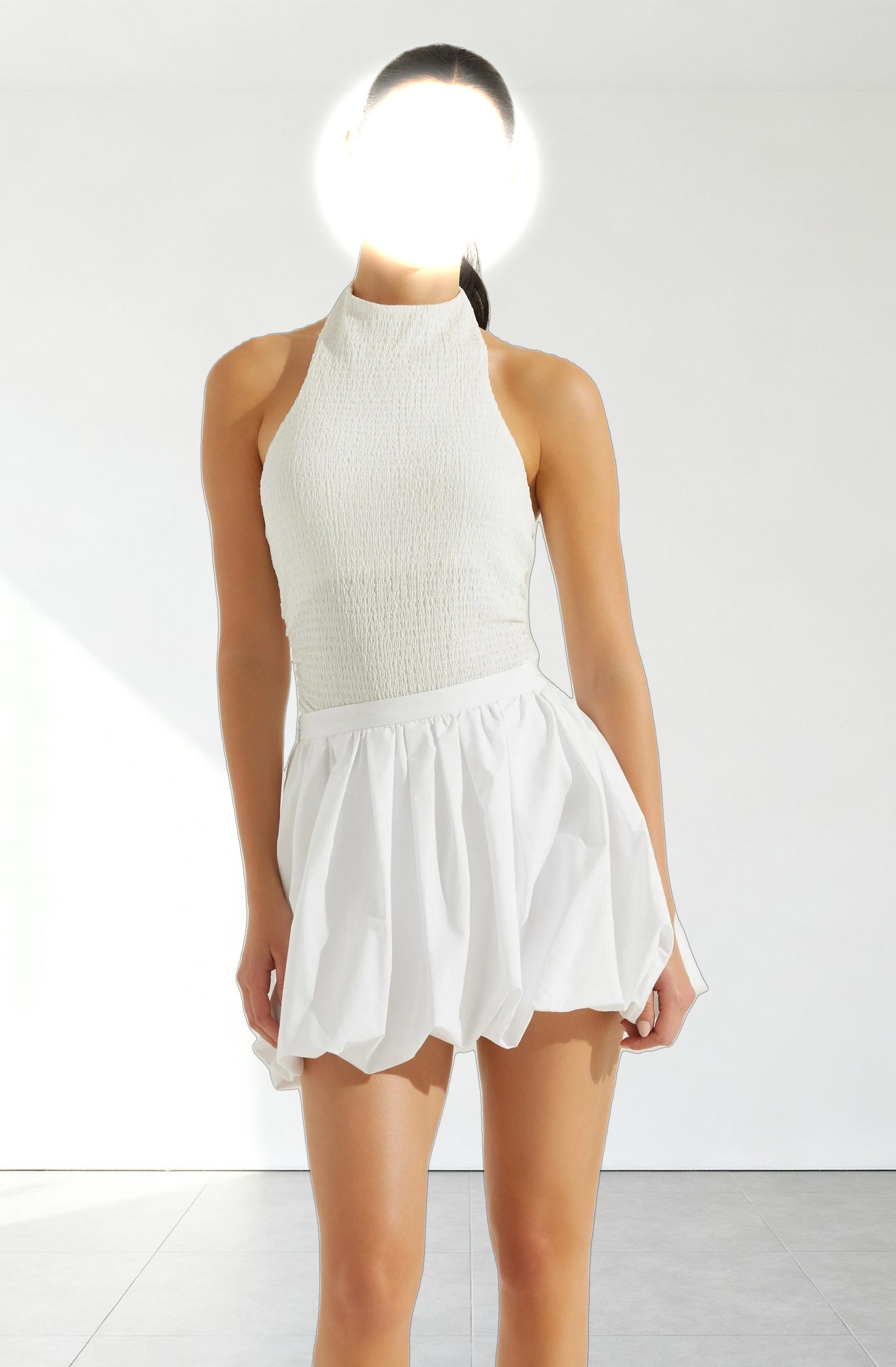 Gwyneth Textured Halter Neck Top