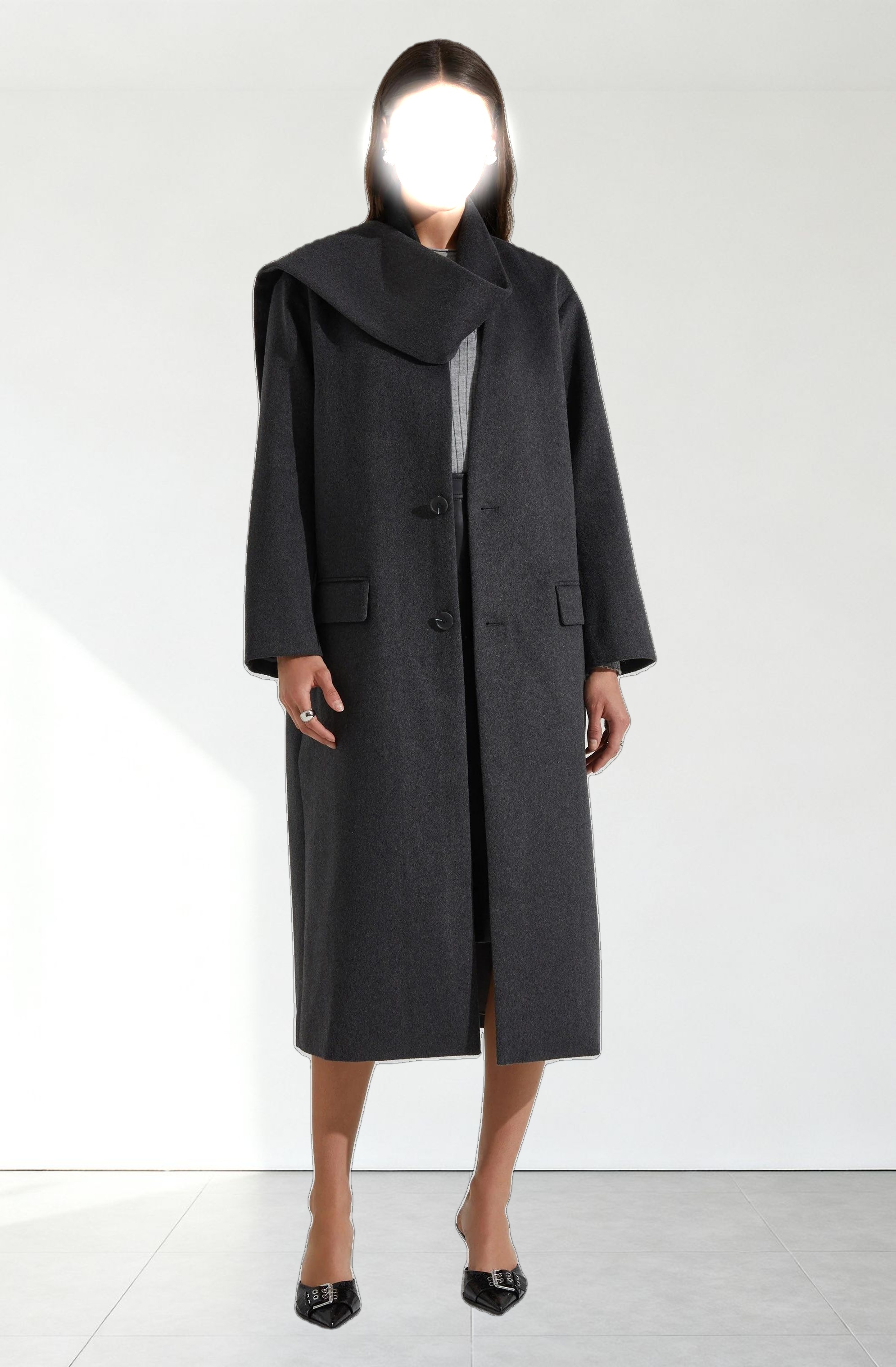 Londyn Scarf Longline Coat