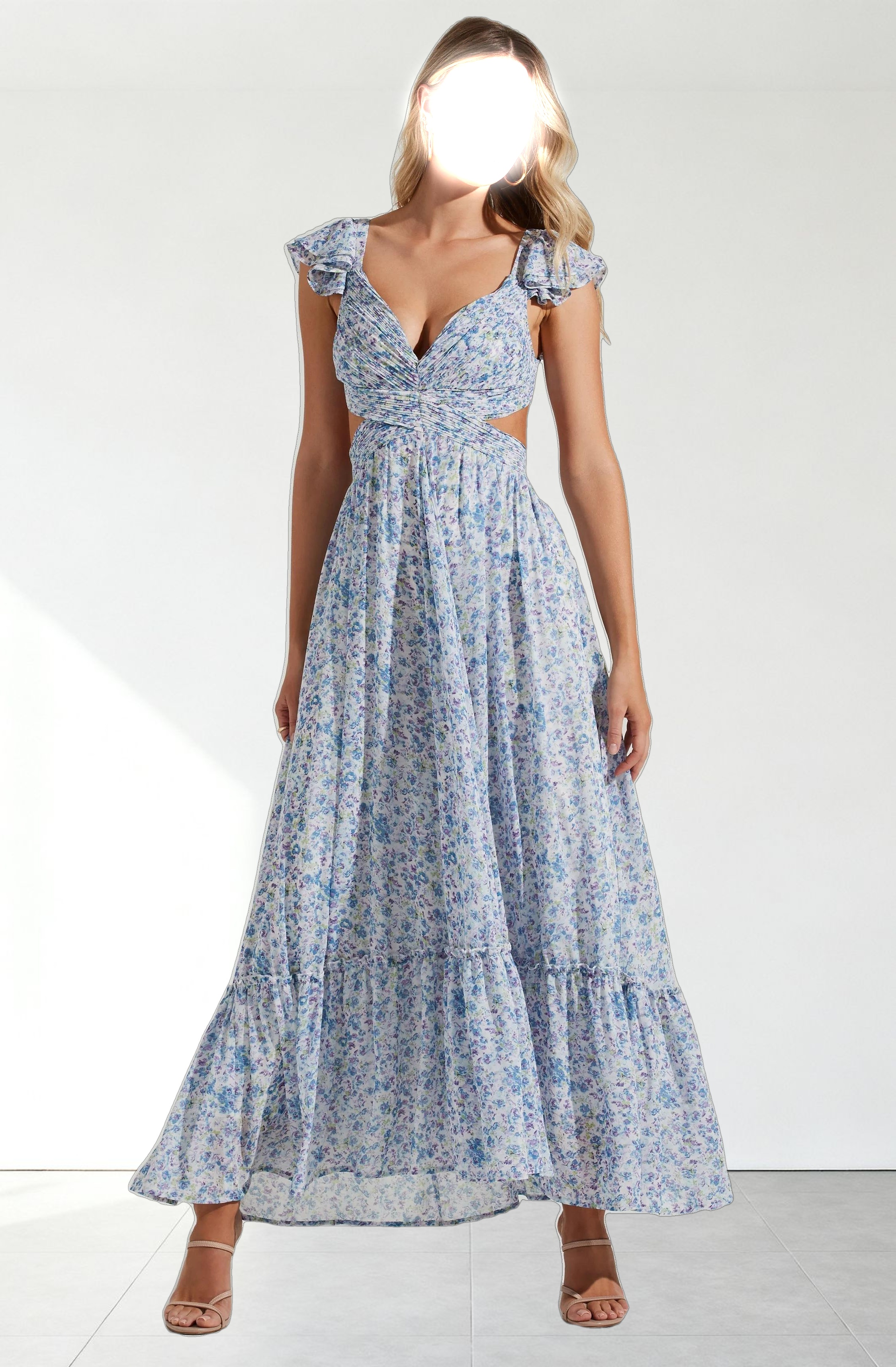 Primrose Floral Strappy Back Maxi Dress