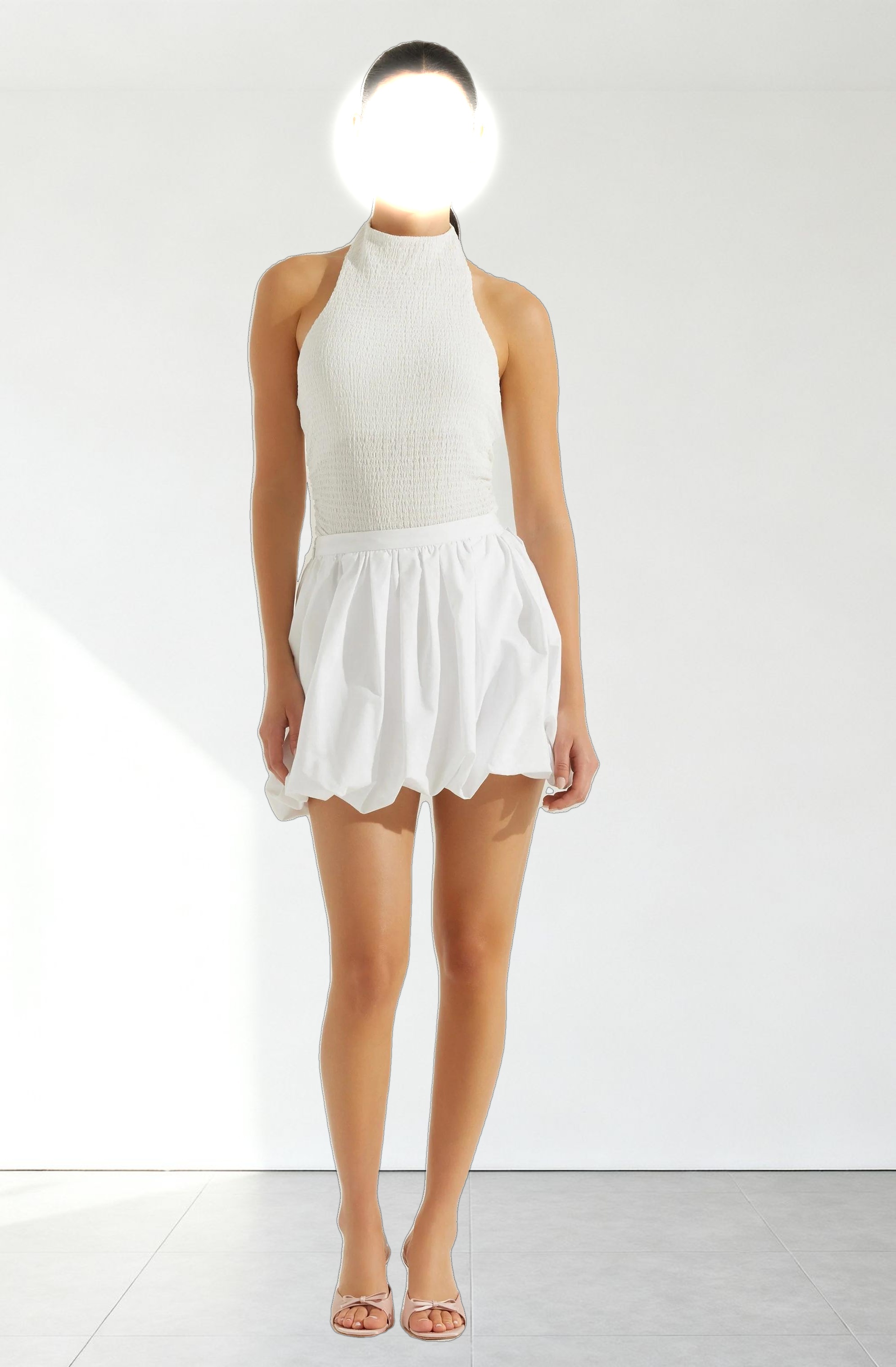 Gwyneth Textured Halter Neck Top