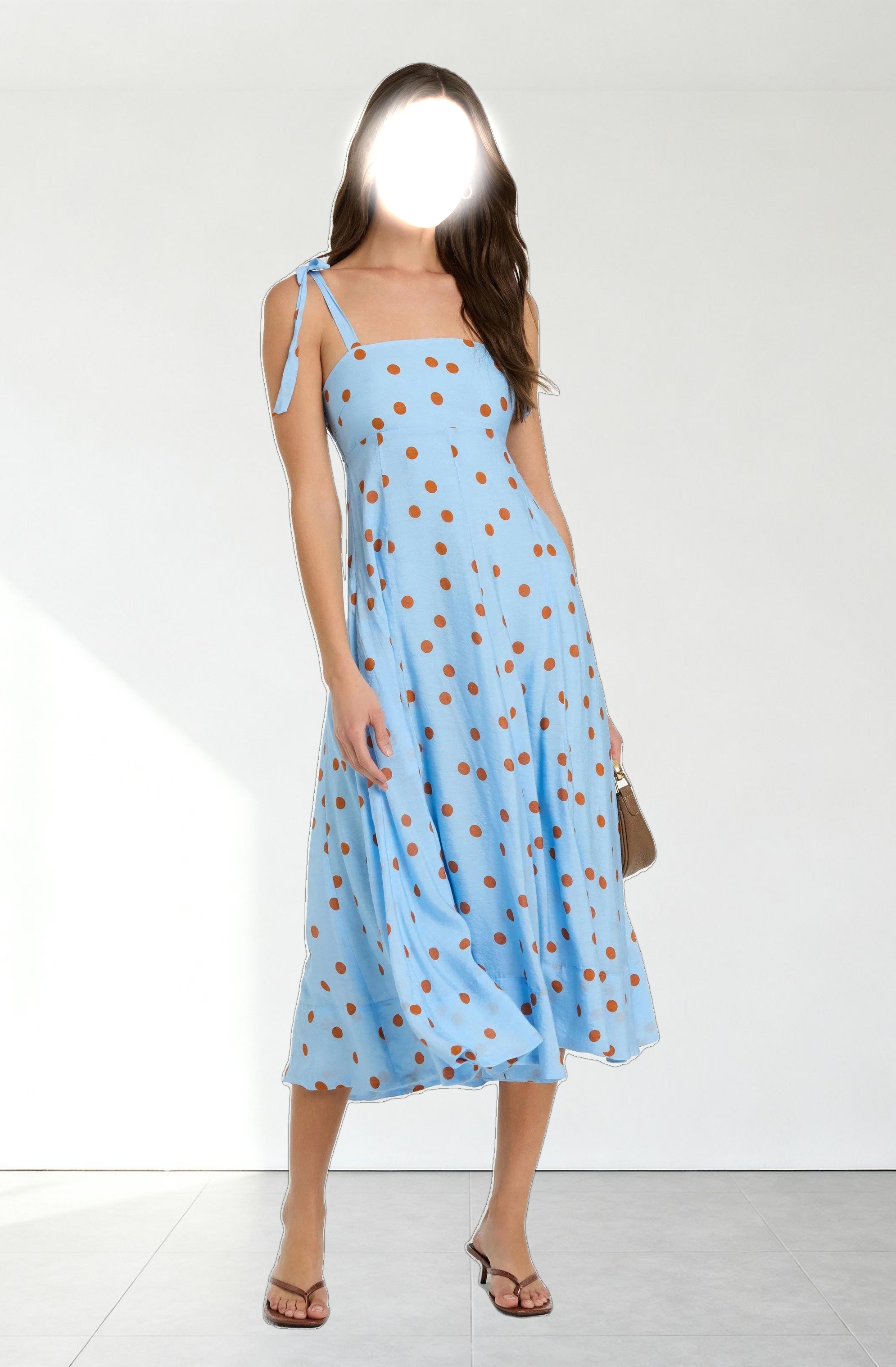Lilliana Polka Dot Midi Dress