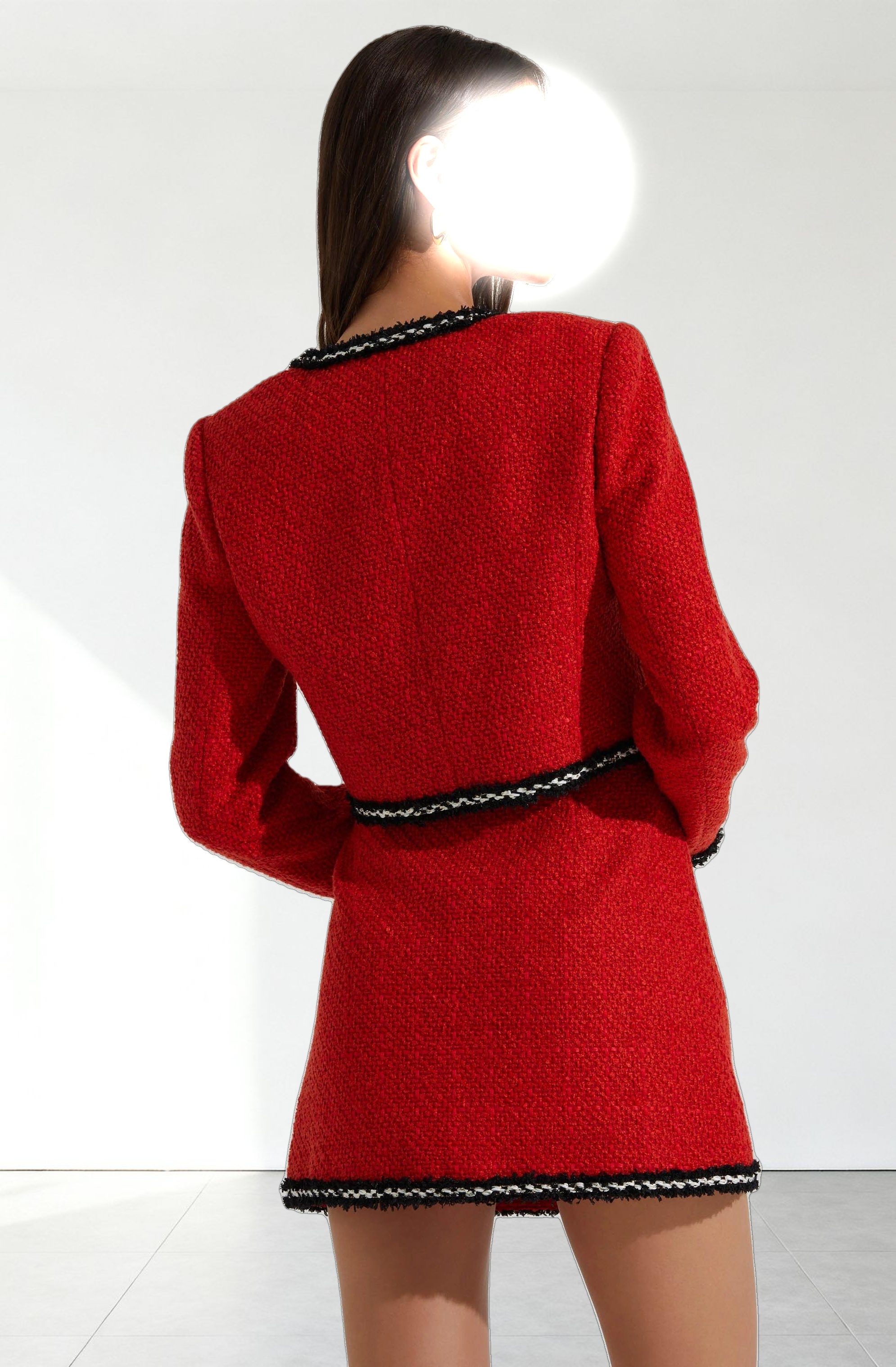 Mavey Tweed Mini Skirt