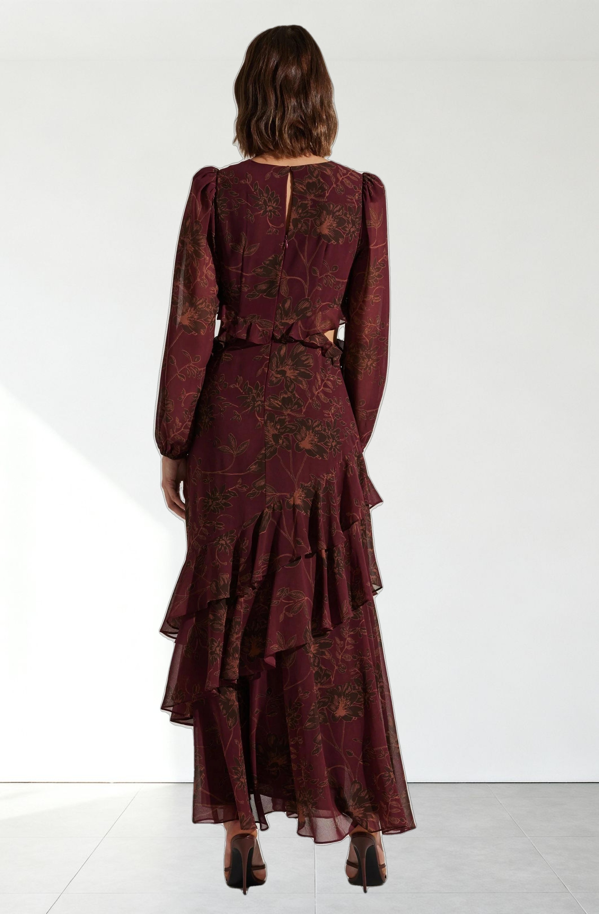 Biella Ruffle Floral Maxi Dress