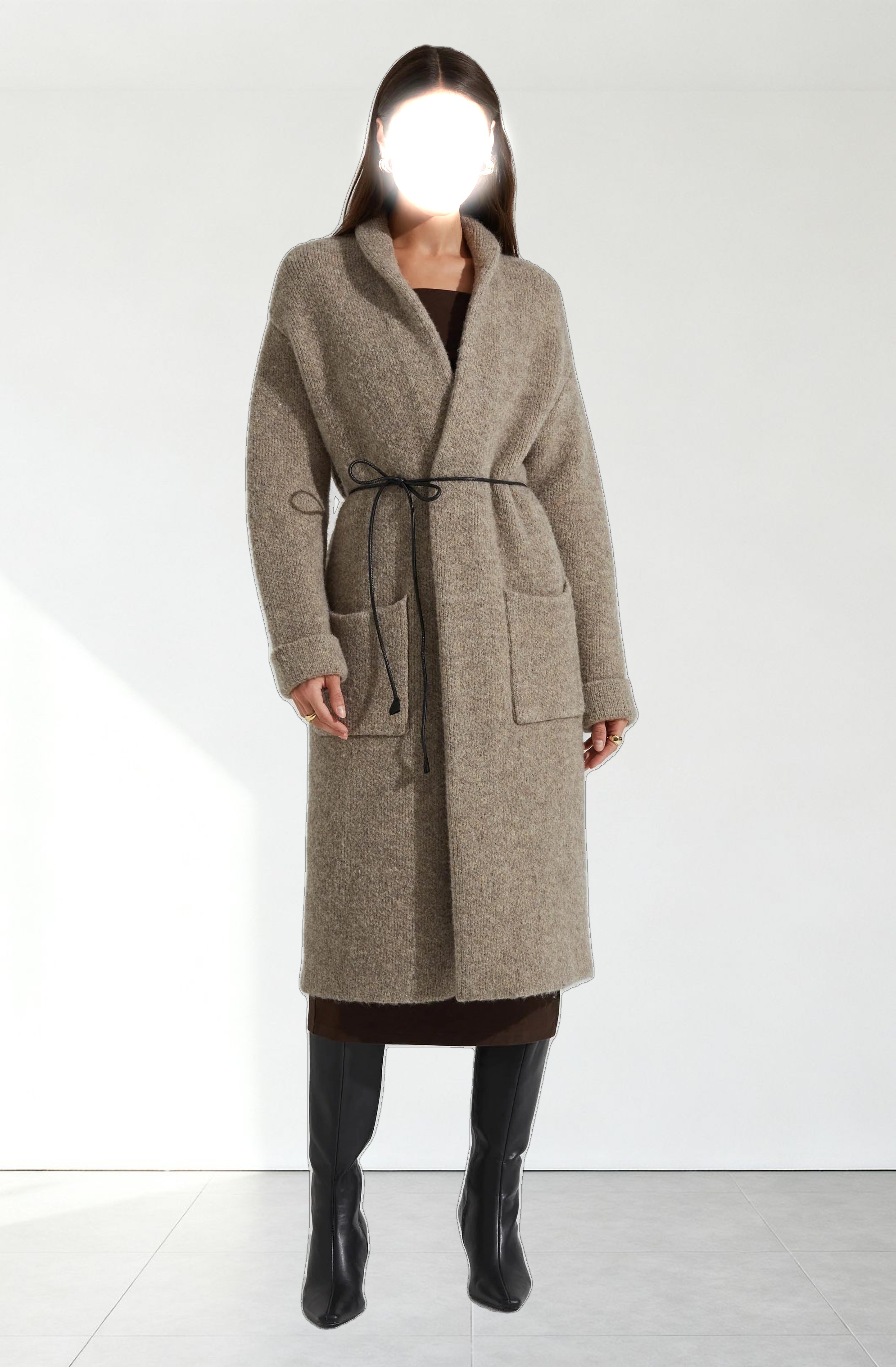 Noor Belted Maxi Cardigan