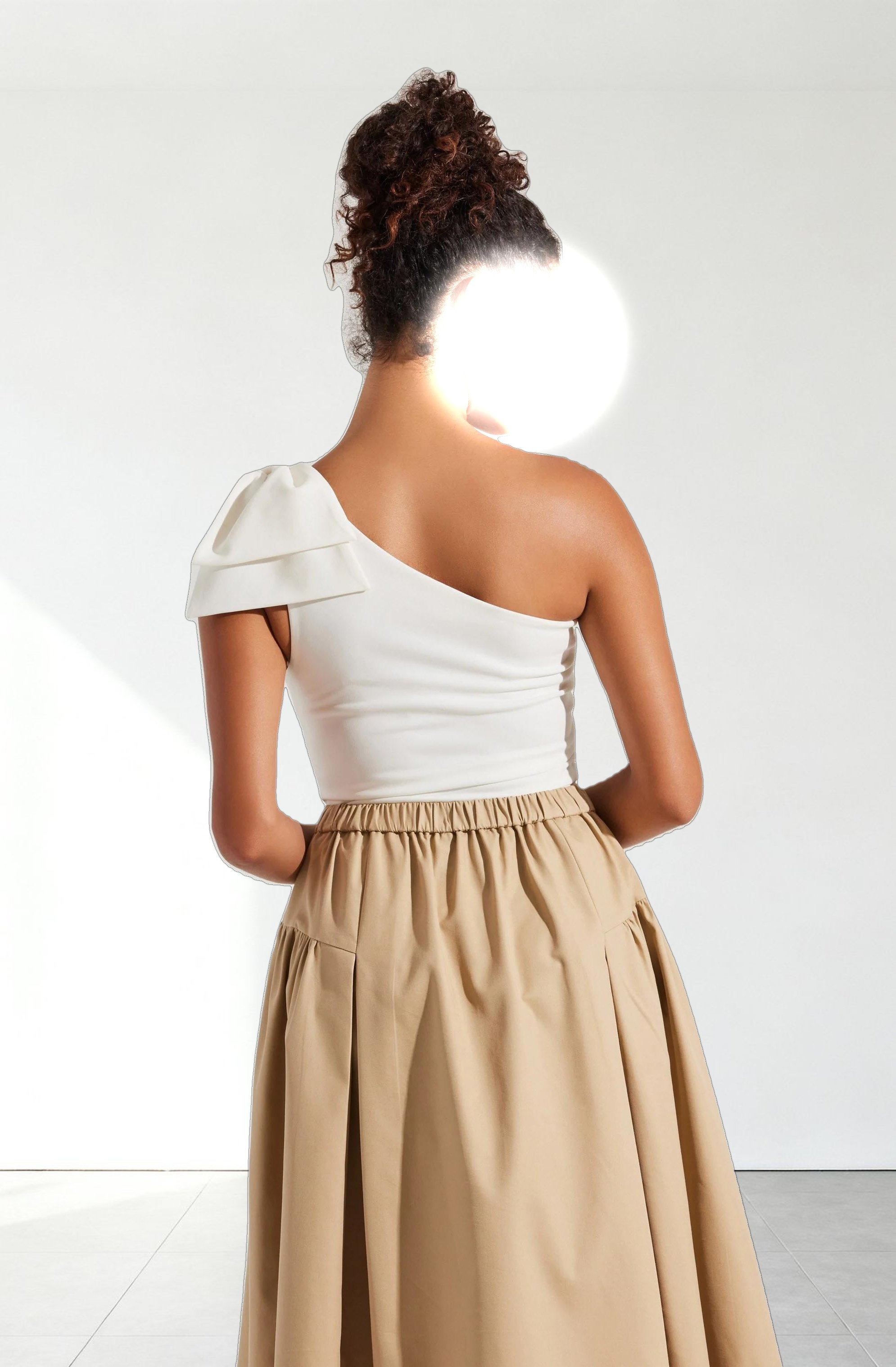 Jalessa One Shoulder Bow Bodysuit