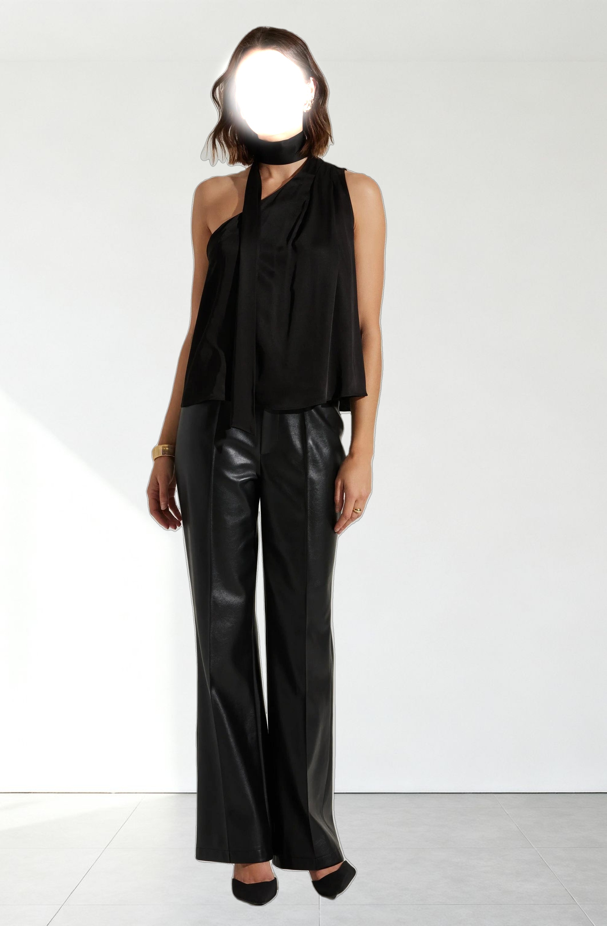 Partia Scarf Detail Asymmetric Top