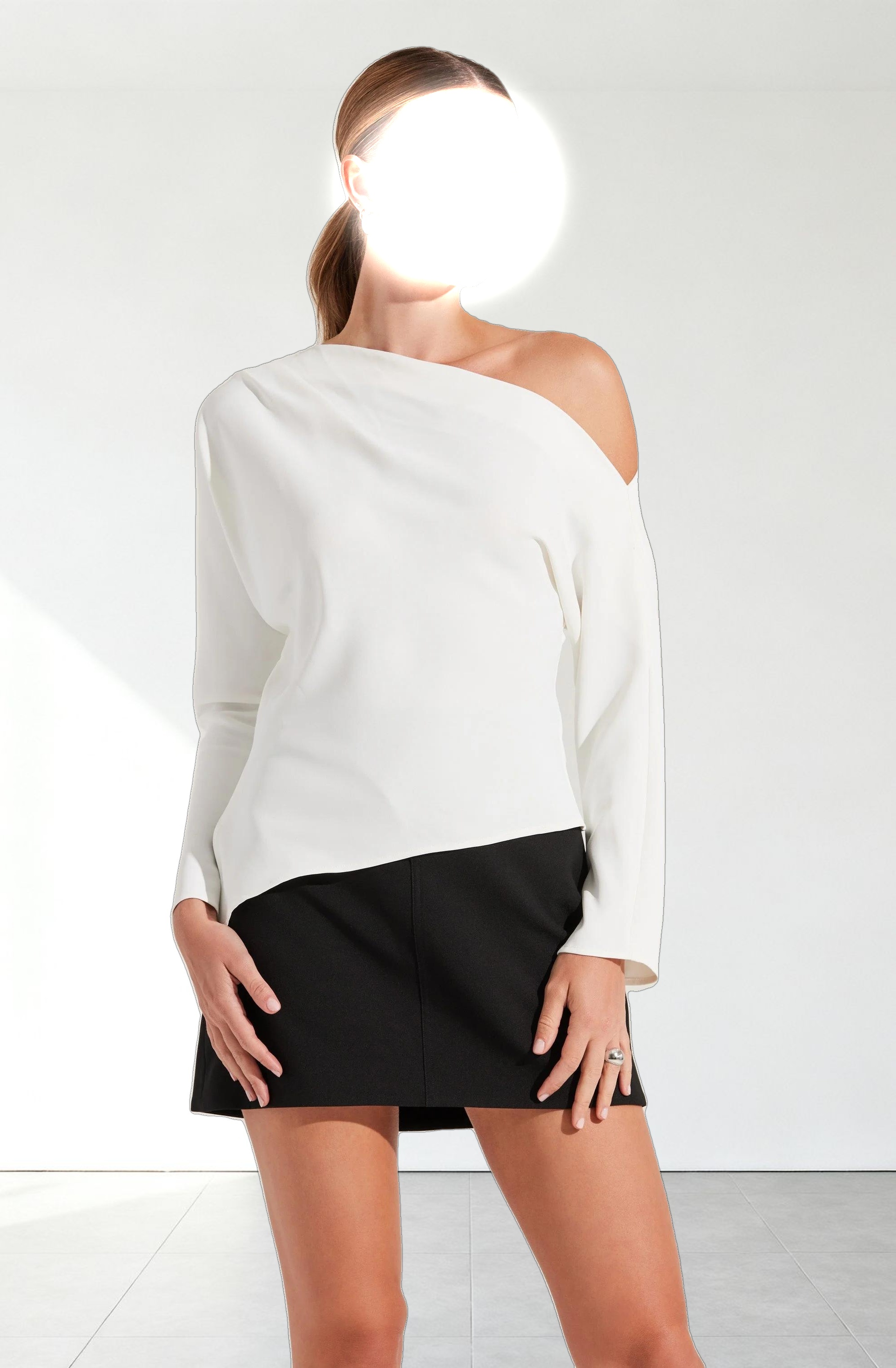 Orlia Off Shoulder Asymmetric Top