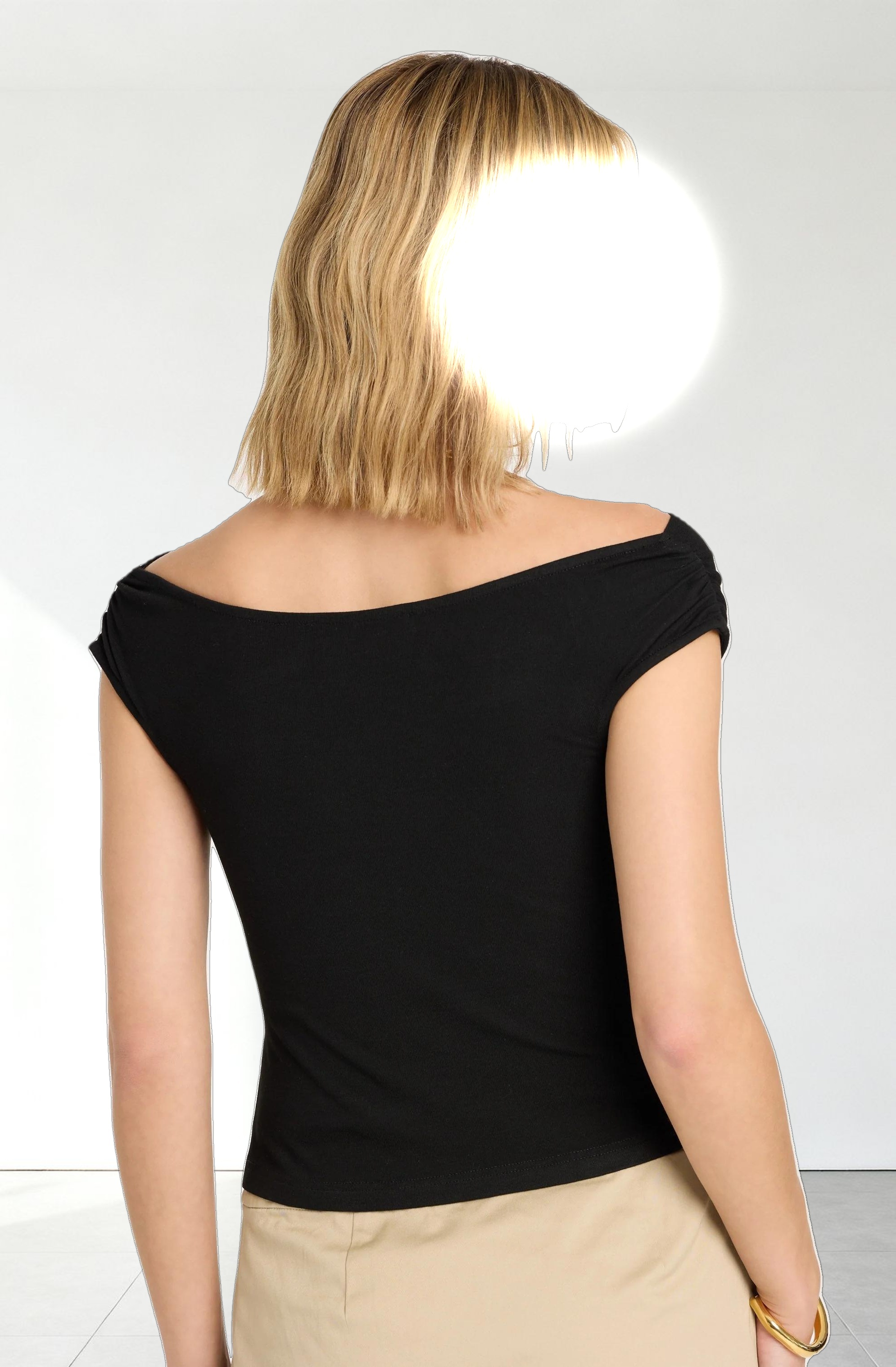 Ruched Off Shoulder Top