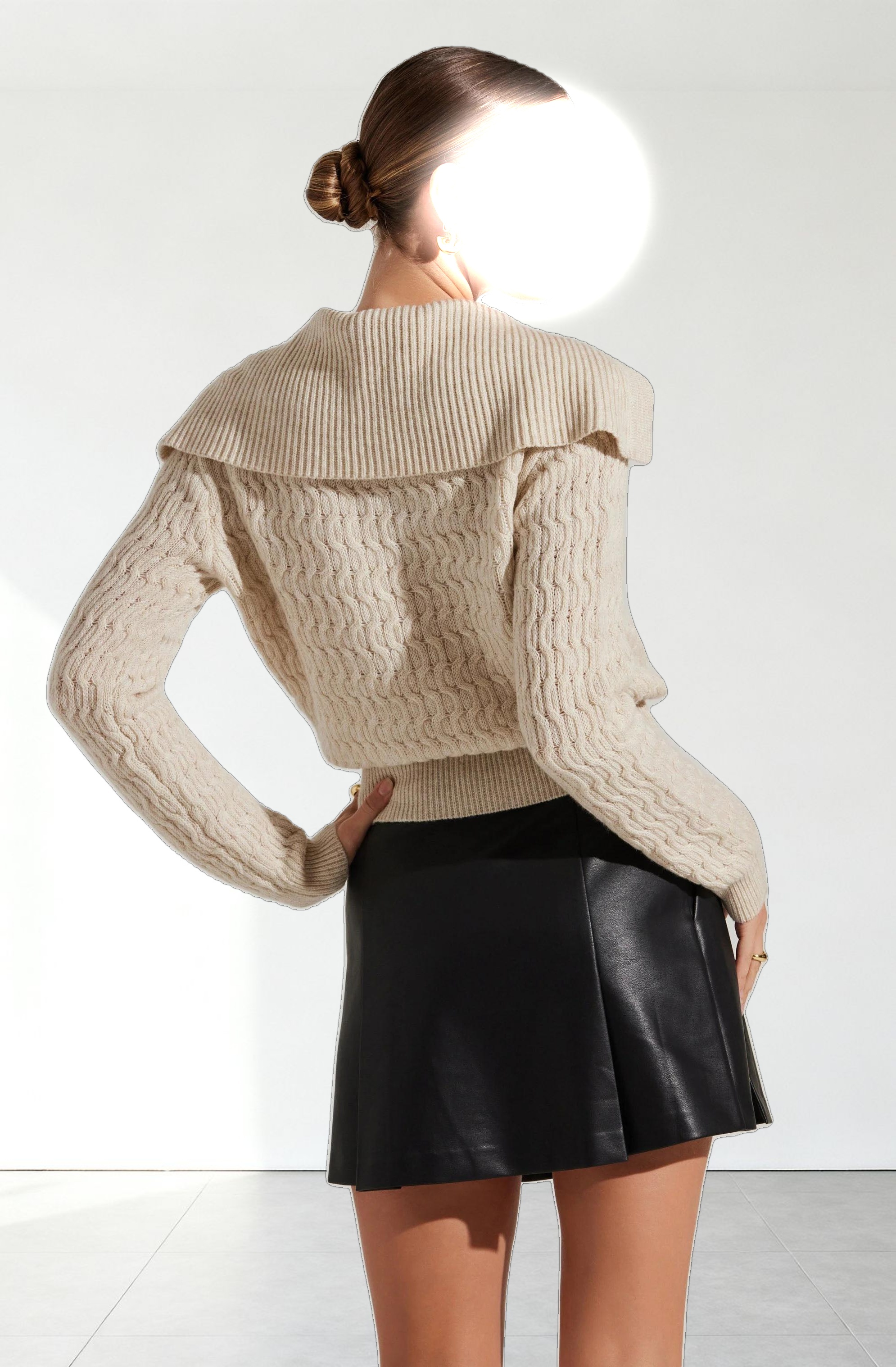 Xanthe Oversize Collar Sweater