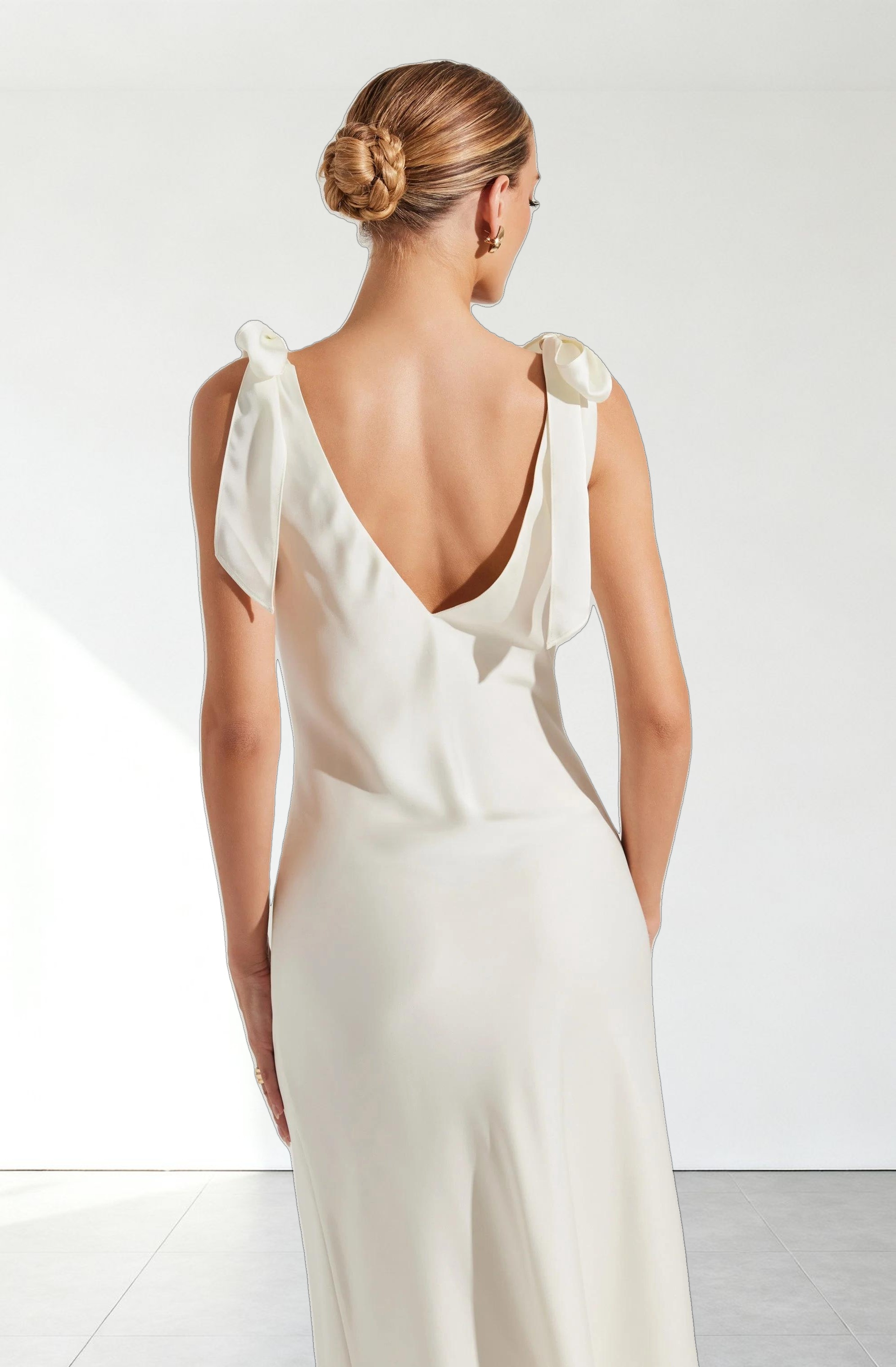 Allexina Satin Midi Dress